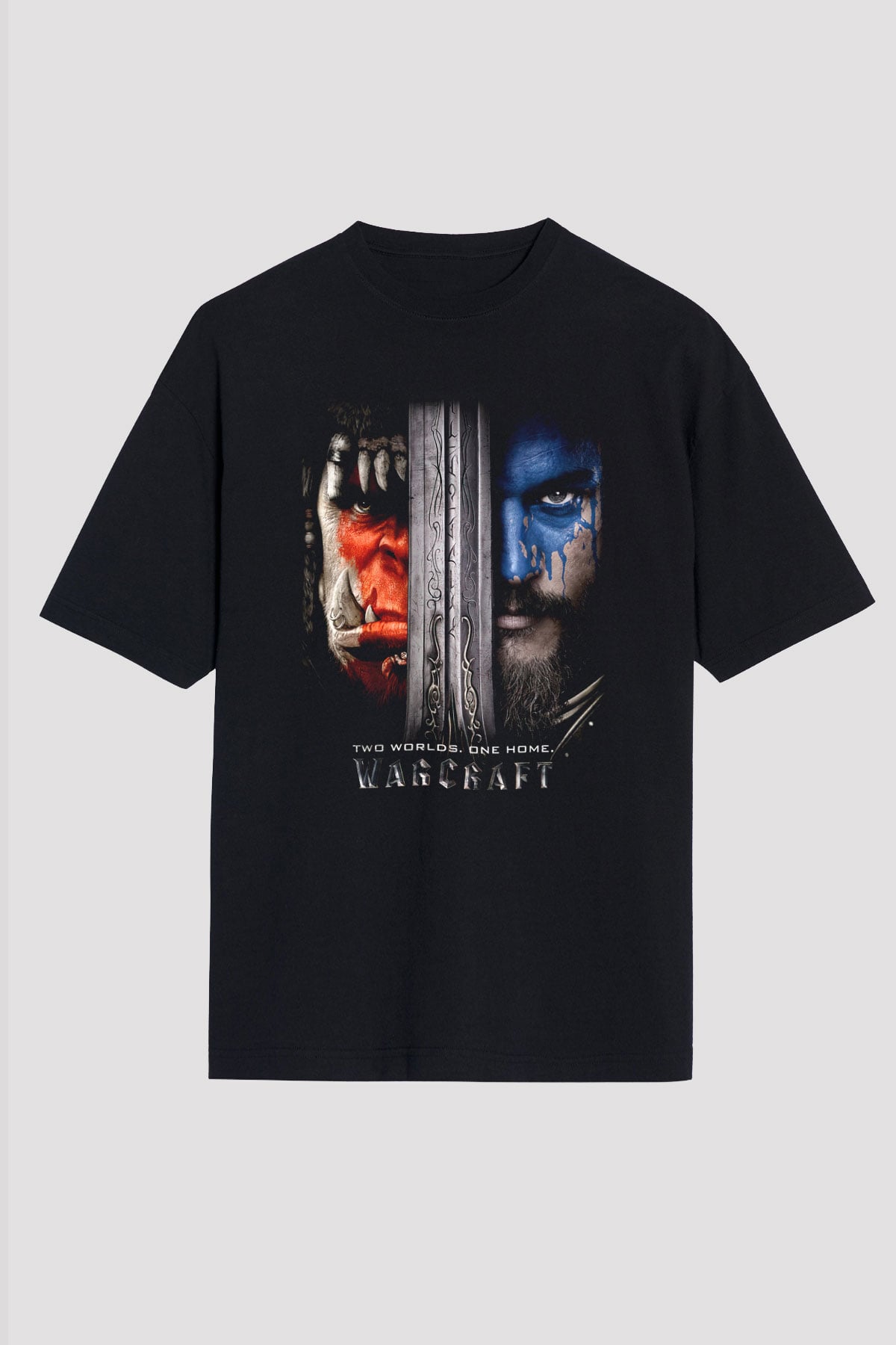 Warcraft Siyah Unisex Oversize Tişört T-Shirt