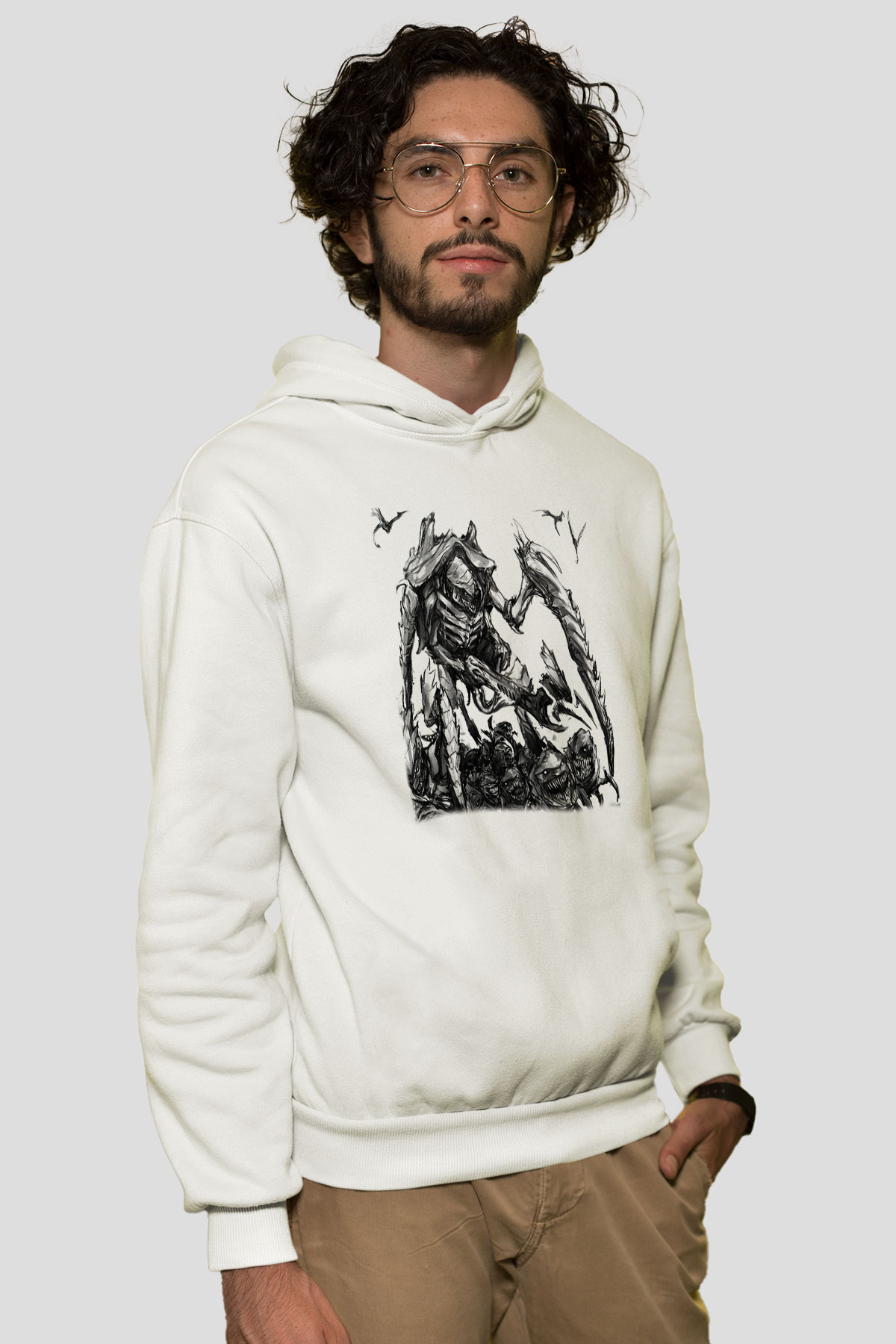Warhammer Beyaz Unisex Hoodie