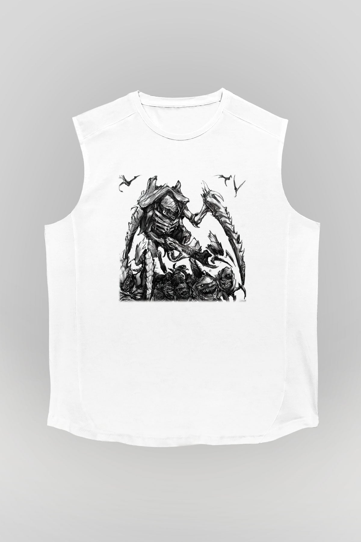 Warhammer Beyaz Unisex Kolsuz Tişört