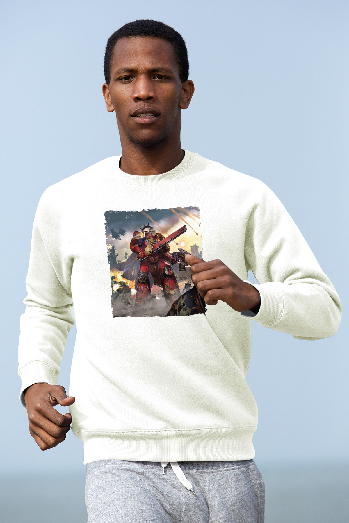 Warhammer Beyaz Unisex Sweatshirt