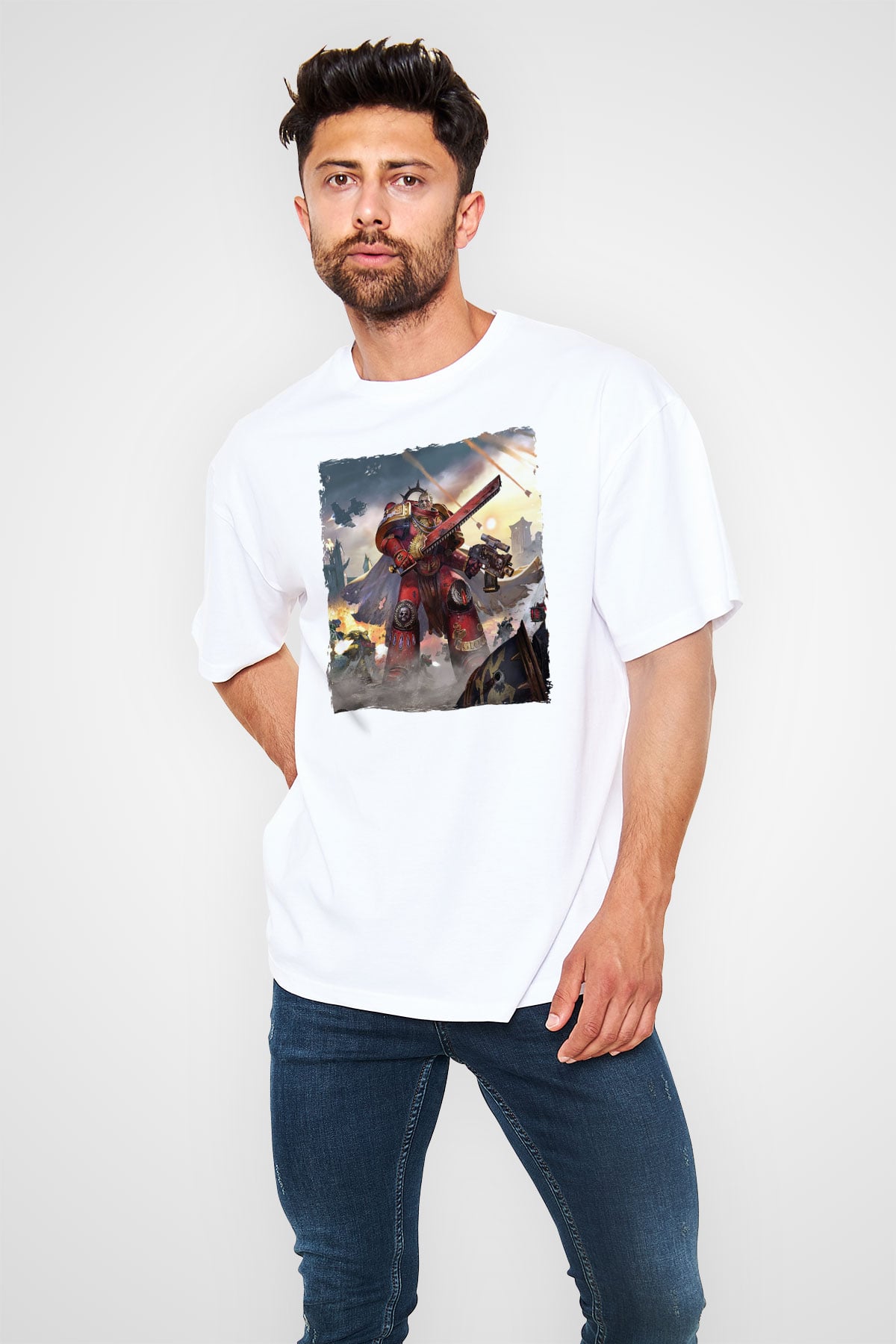 Warhammer Beyaz Unisex Tişört T-Shirt
