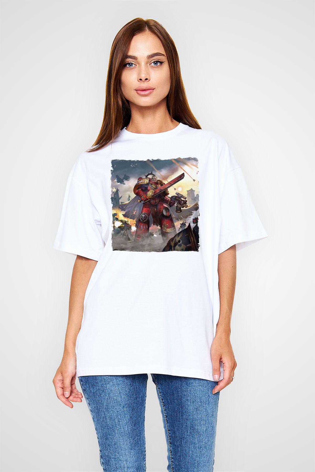 Warhammer Beyaz Unisex Tişört T-Shirt