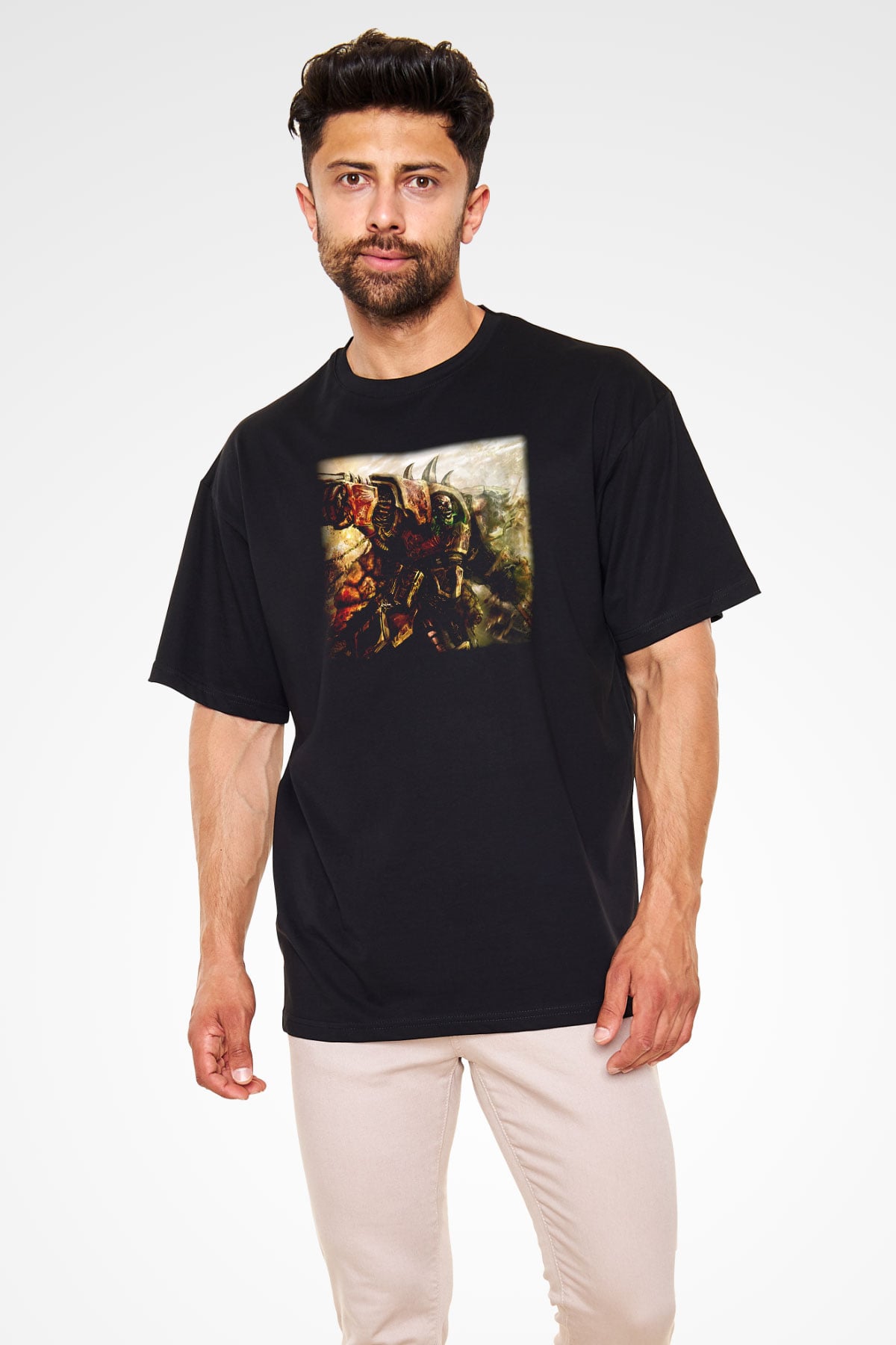 Warhammer Siyah Unisex Oversize Tişört T-Shirt