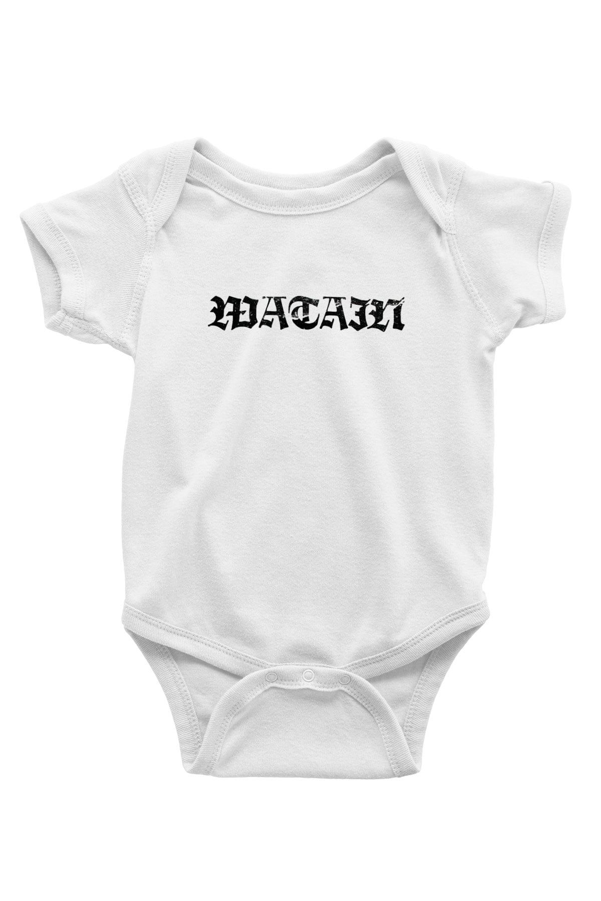 Watain Baskılı Beyaz Unisex Bebek Body - Zıbın