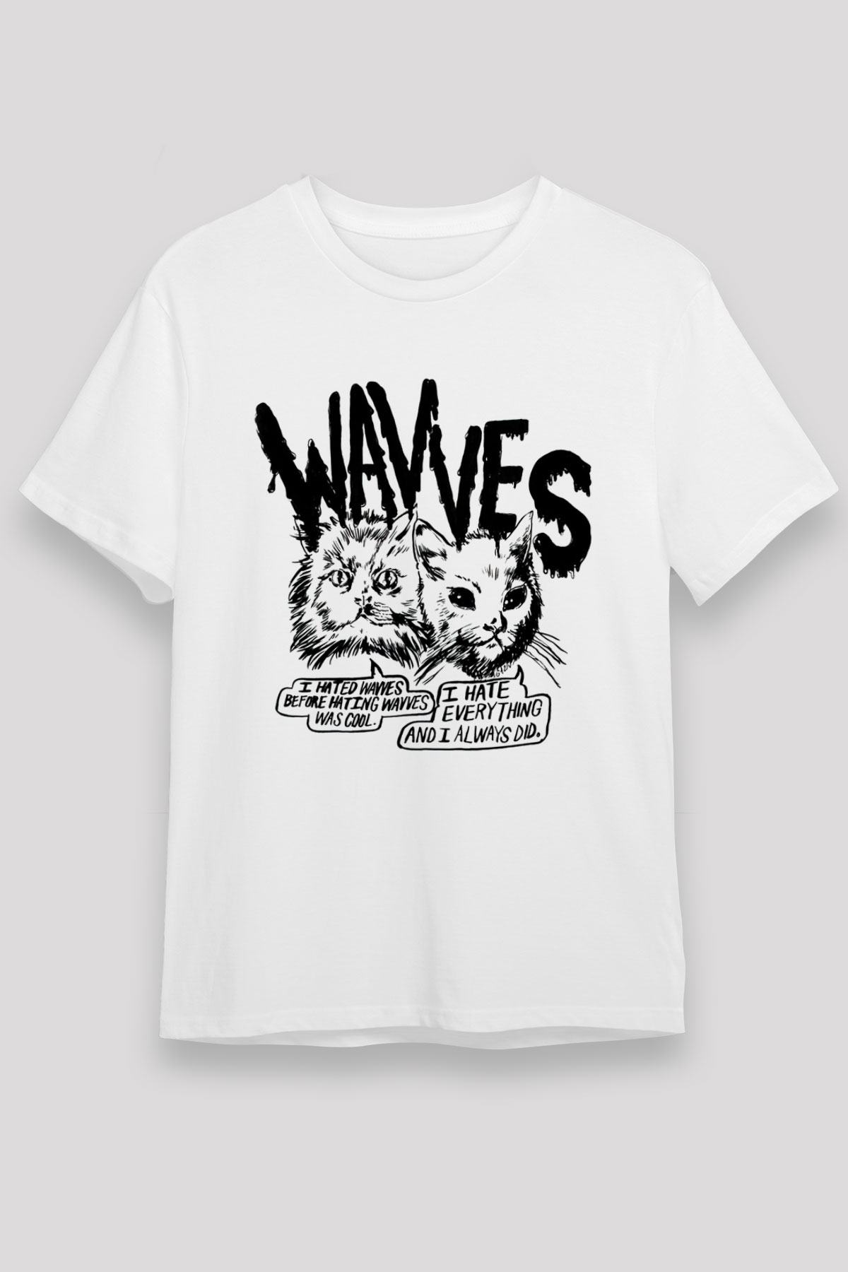 Wavves Beyaz Unisex Tişört T-Shirt - TişörtFabrikası