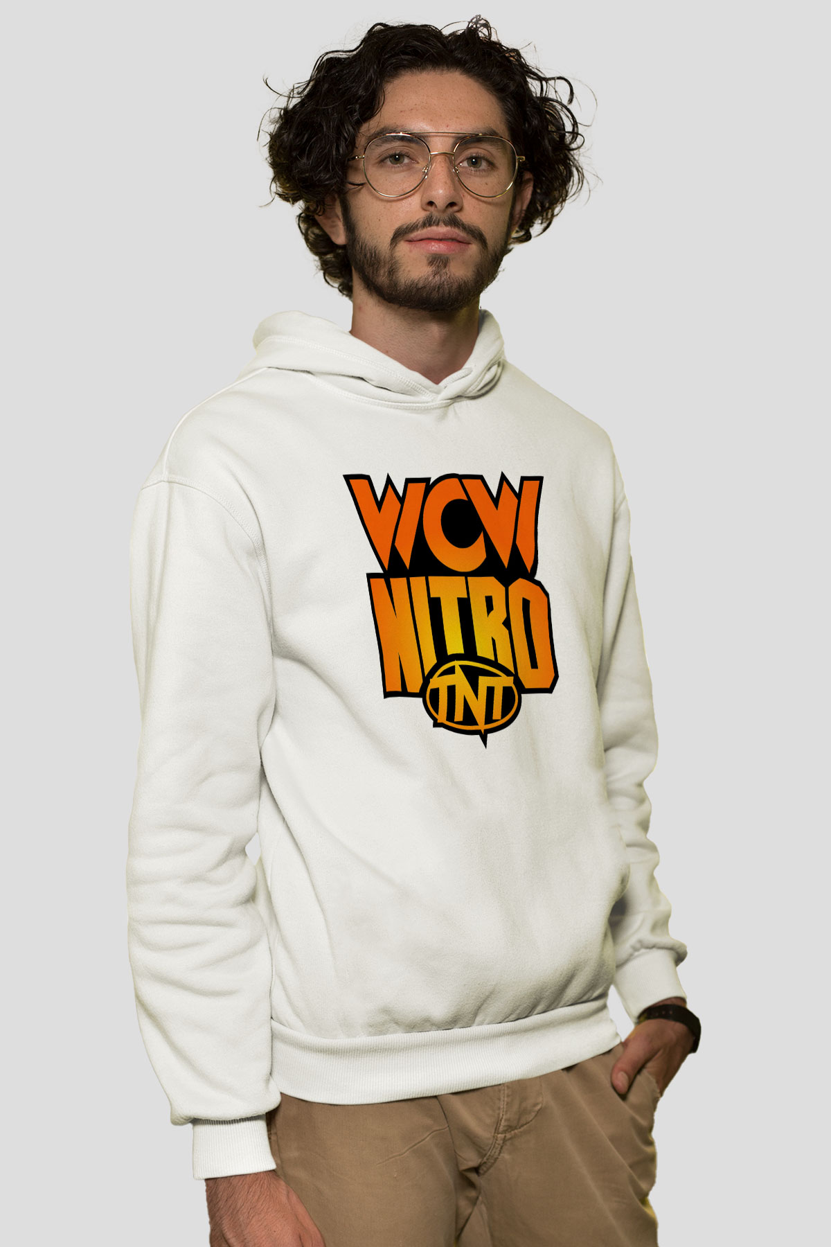 WCW Beyaz Unisex Hoodie