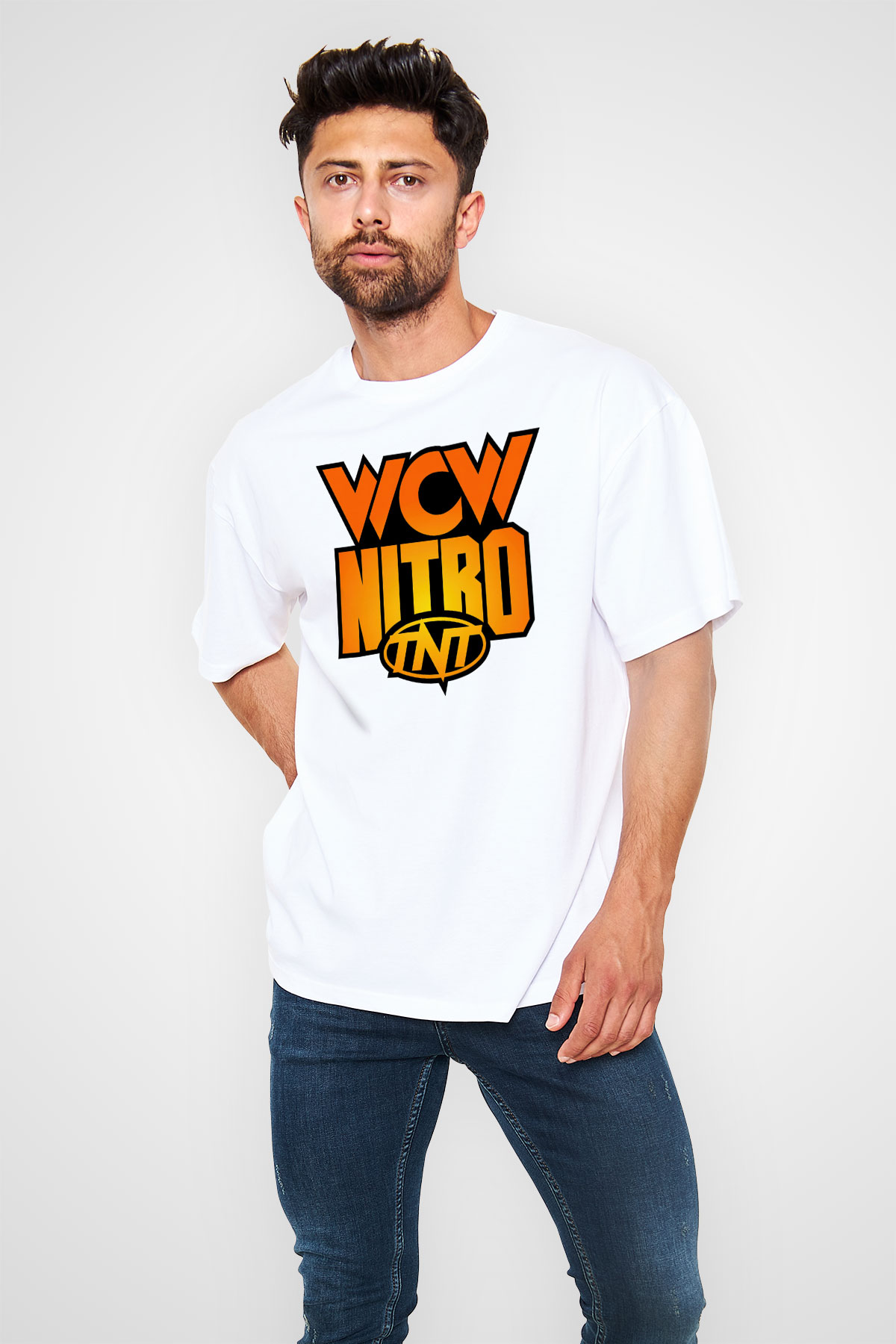 WCW Beyaz Unisex Tişört
