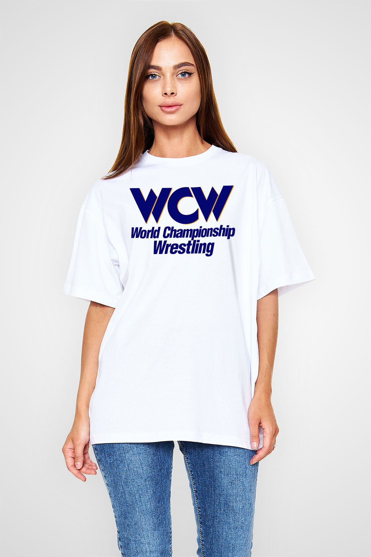 WCW Beyaz Unisex Tişört