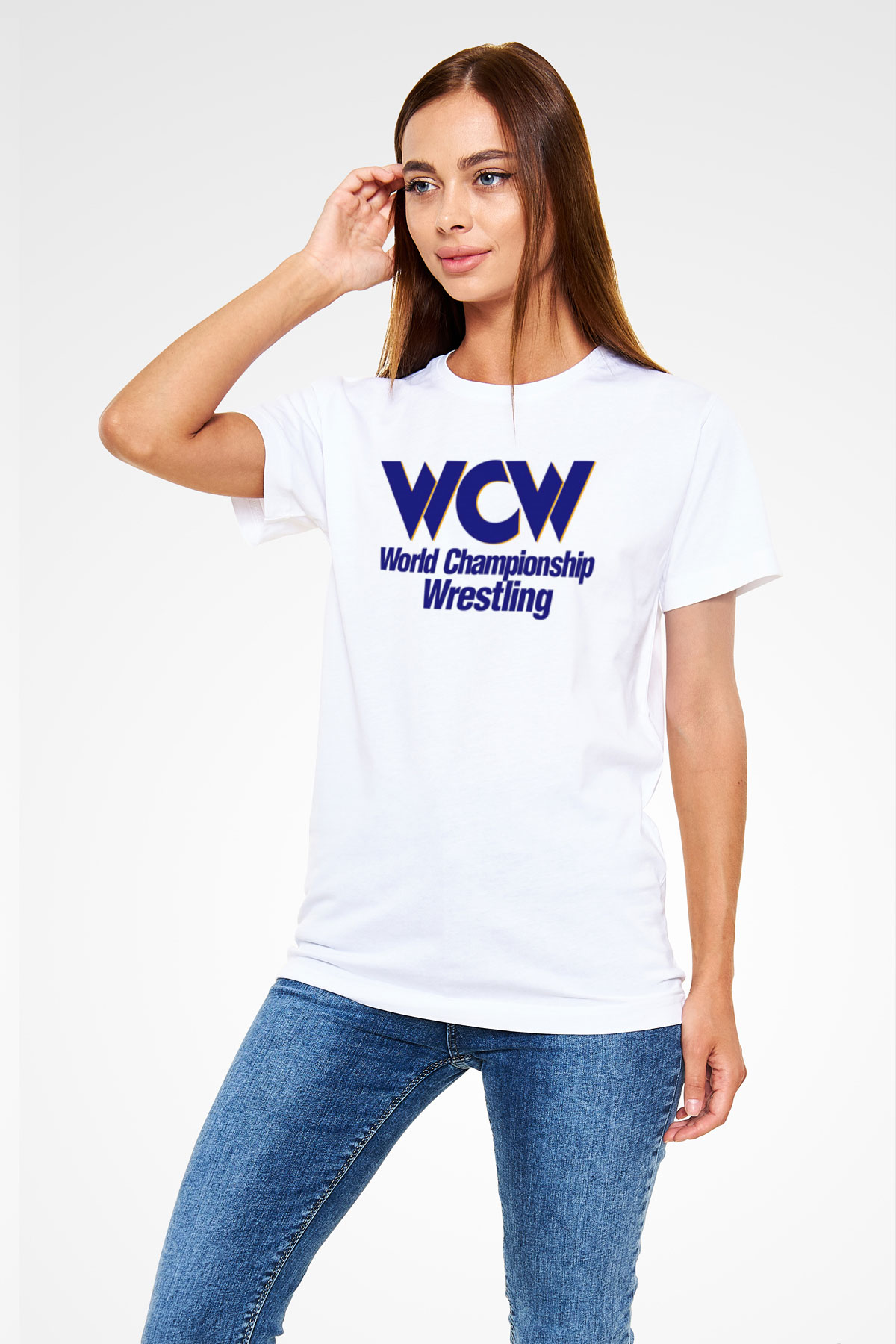 WCW Beyaz Unisex Tişört