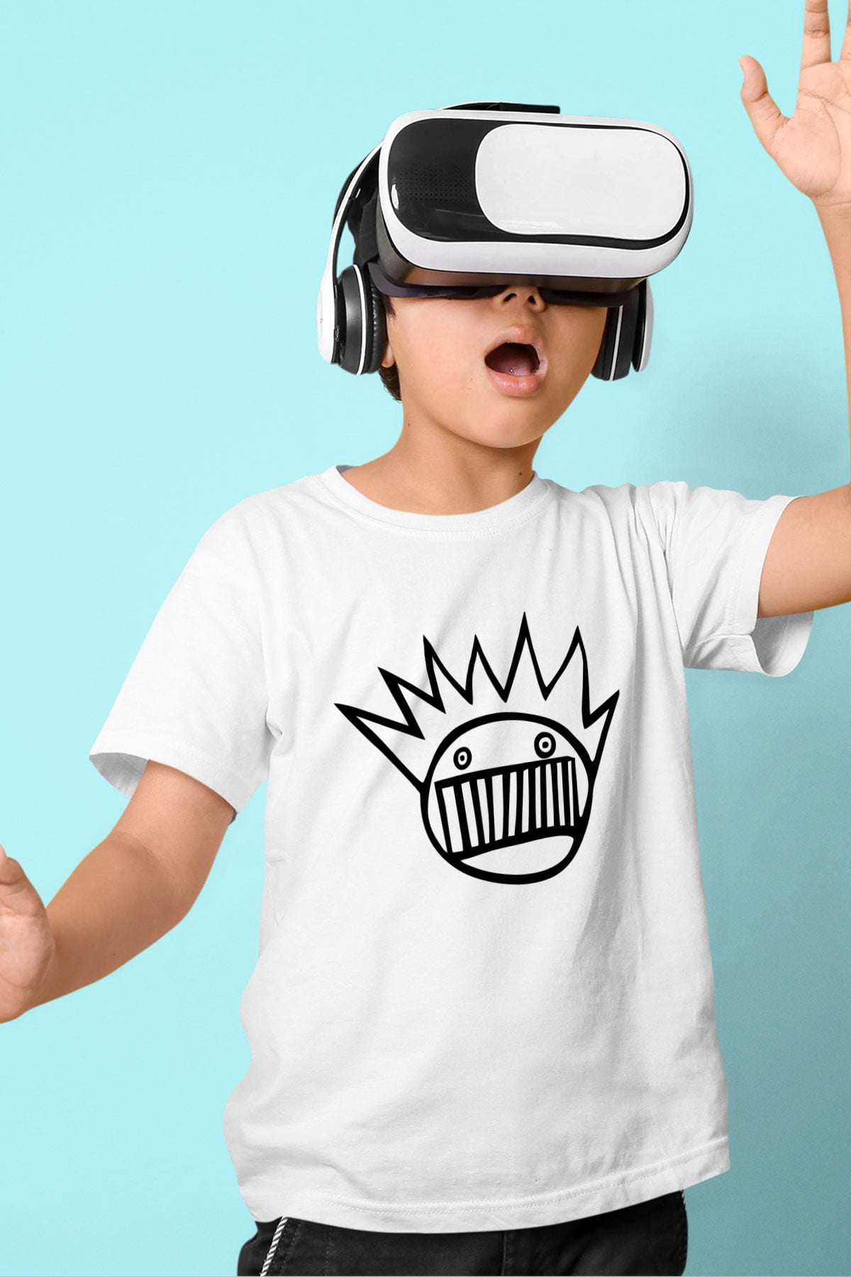 Ween Baskılı Beyaz Unisex Çocuk Tişört