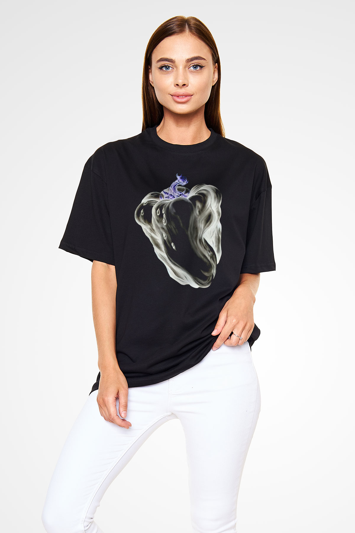 Ween Siyah Unisex Oversize Tişört T-Shirt