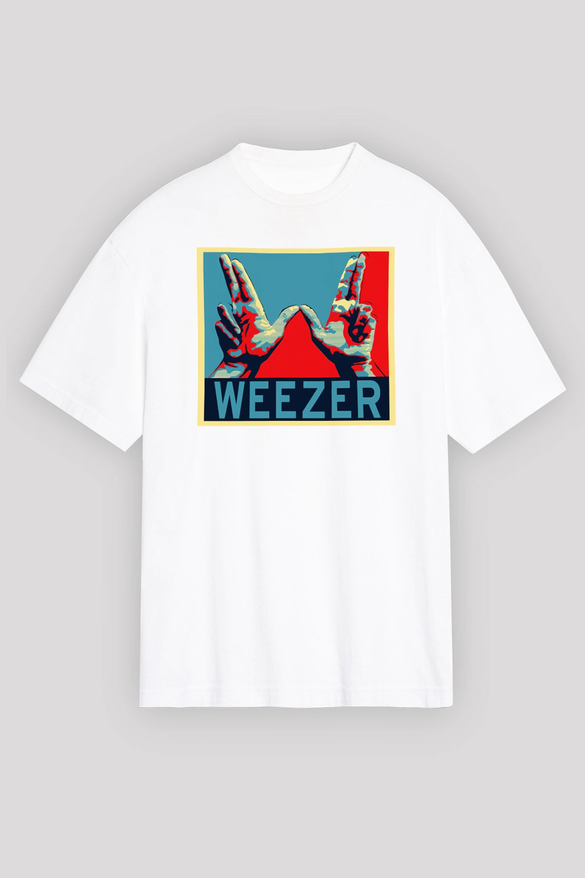 Weezer Beyaz Unisex Oversize Tişört T-Shirt