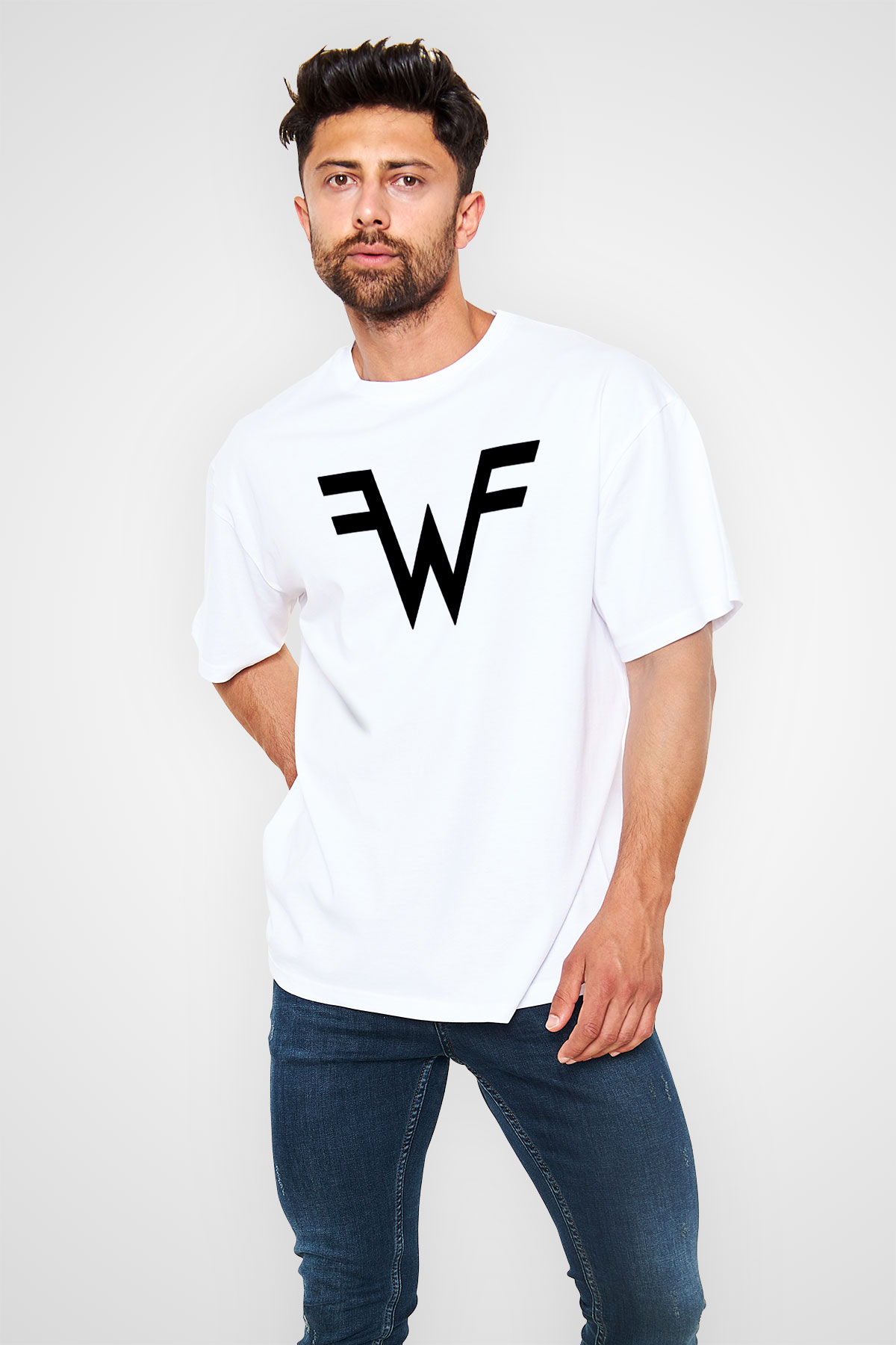 Weezer Beyaz Unisex Oversize Tişört T-Shirt
