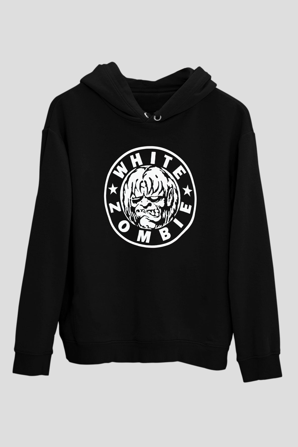 White Zombie Siyah Unisex Kapşonlu Sweatshirt