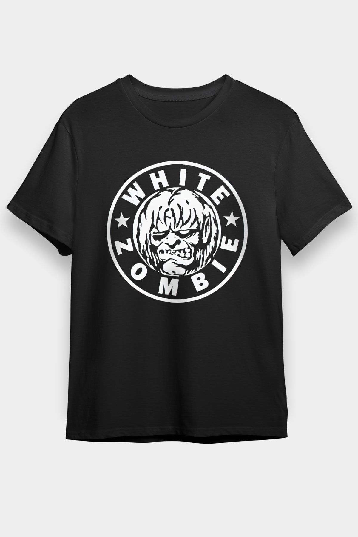 White Zombie Siyah Unisex Tişört T-Shirt - TişörtFabrikası