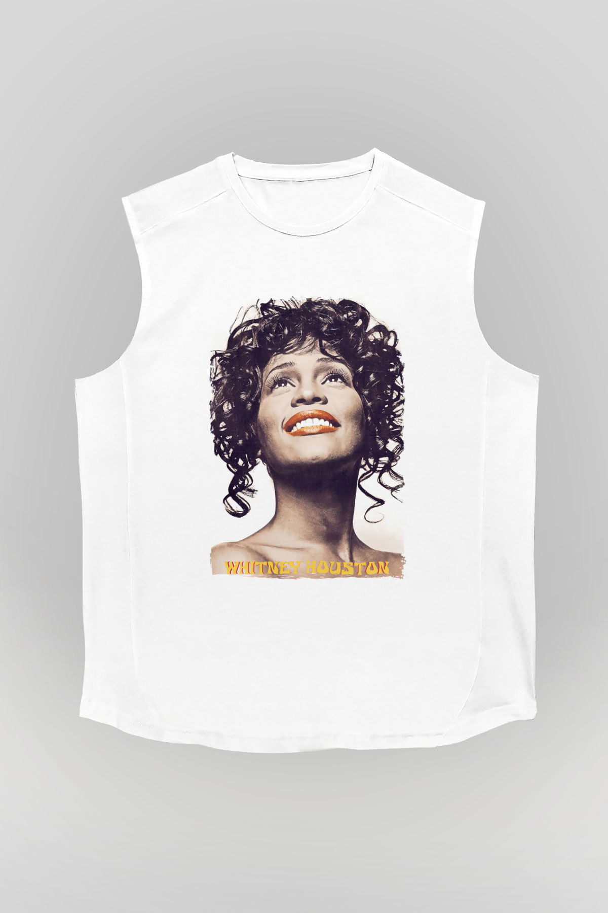 Whitney Houston Beyaz Unisex Kolsuz Tişört