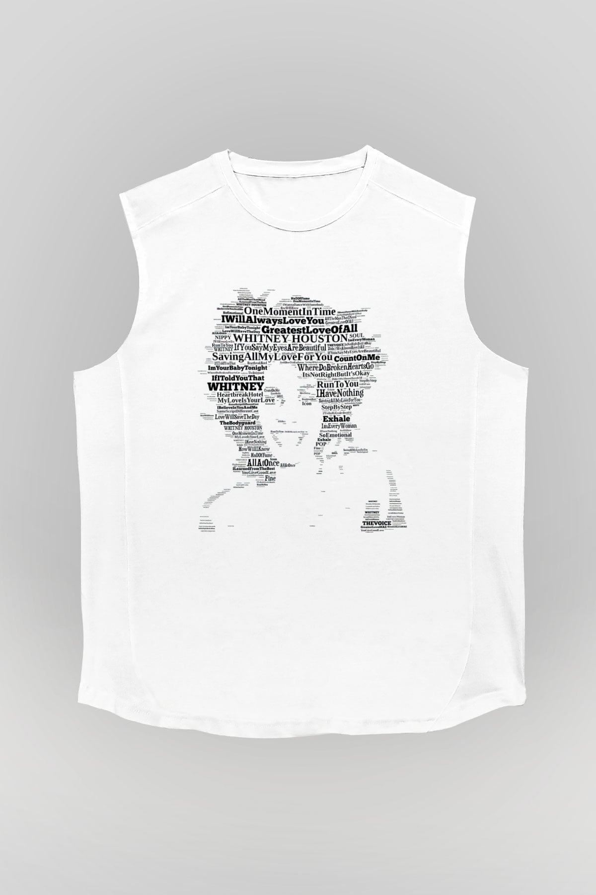 Whitney Houston Beyaz Unisex Kolsuz Tişört