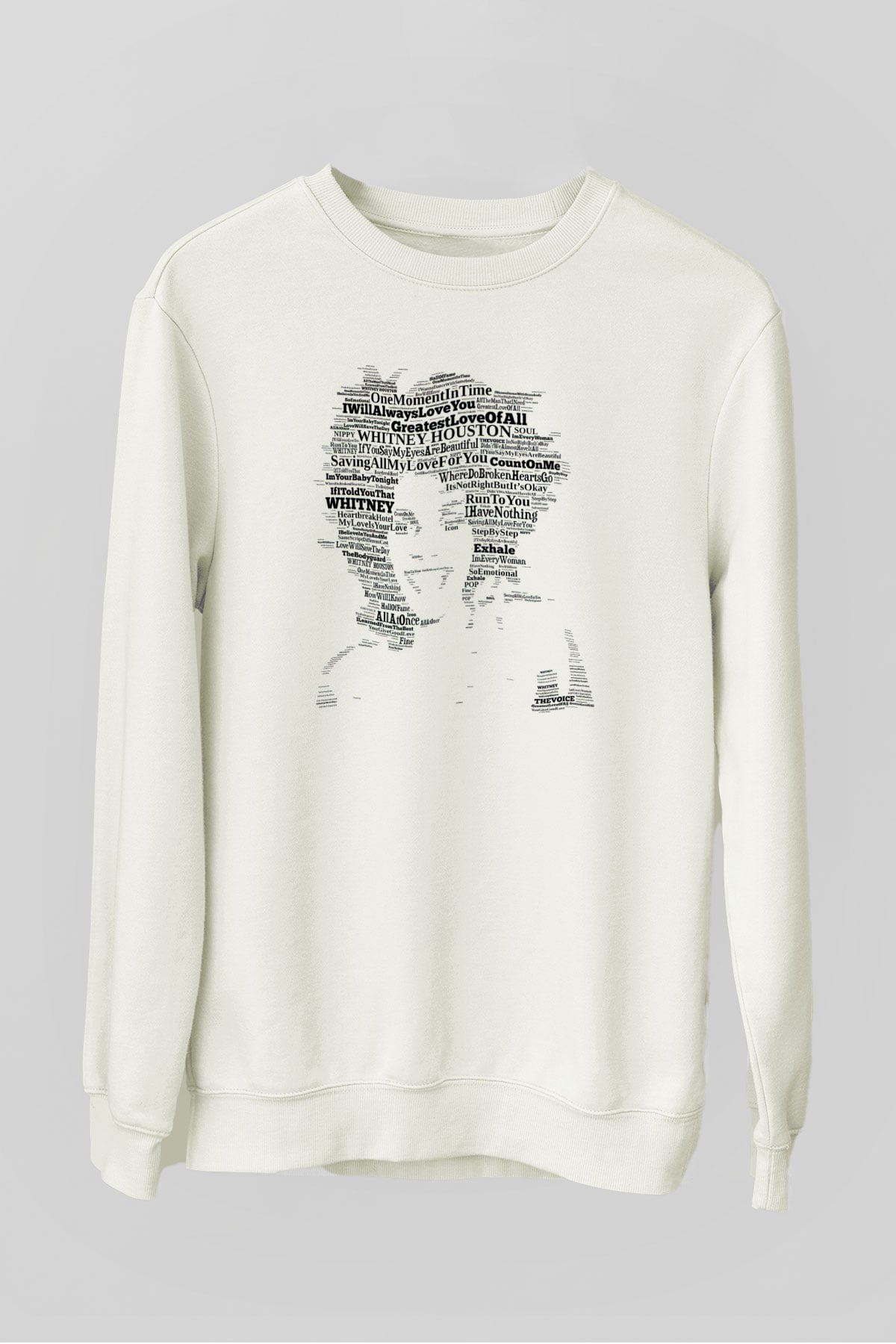 Whitney Houston Beyaz Unisex Sweatshirt