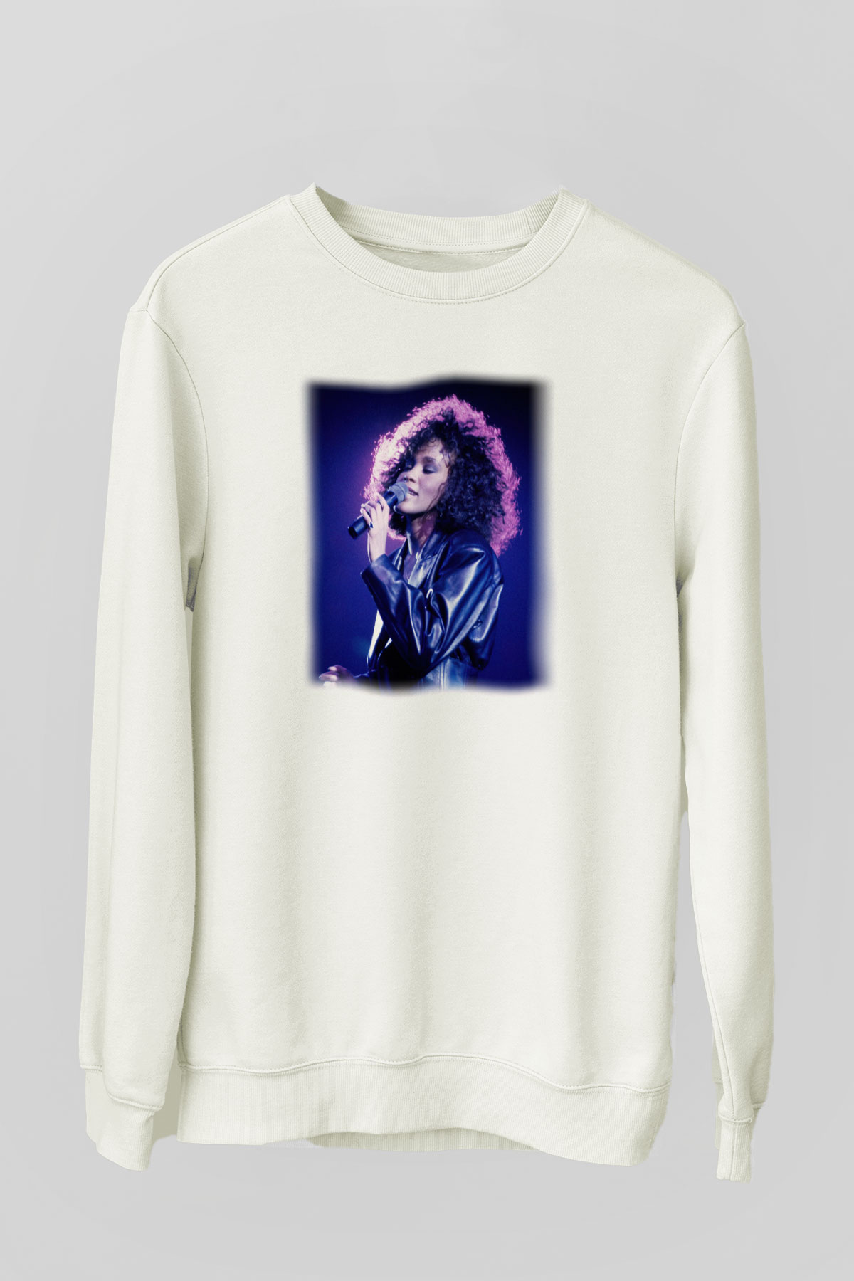 Whitney Houston Beyaz Unisex Sweatshirt