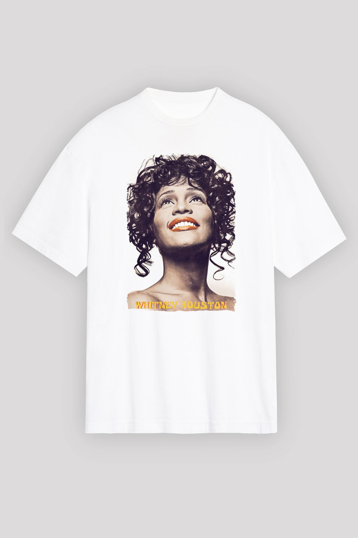 Whitney Houston Beyaz Unisex Tişört T-Shirt - TişörtFabrikası