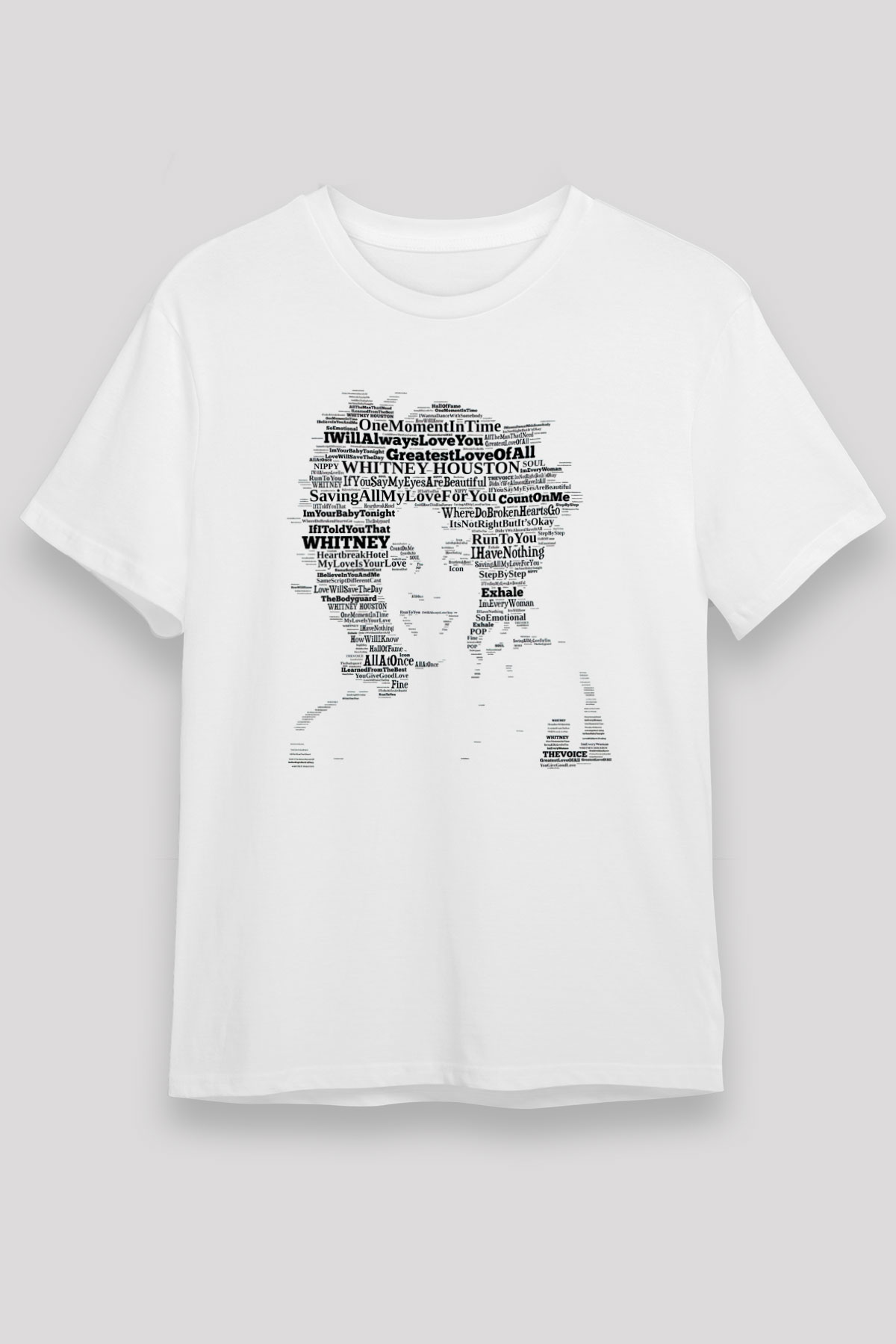 Whitney Houston Beyaz Unisex Tişört T-Shirt - TişörtFabrikası