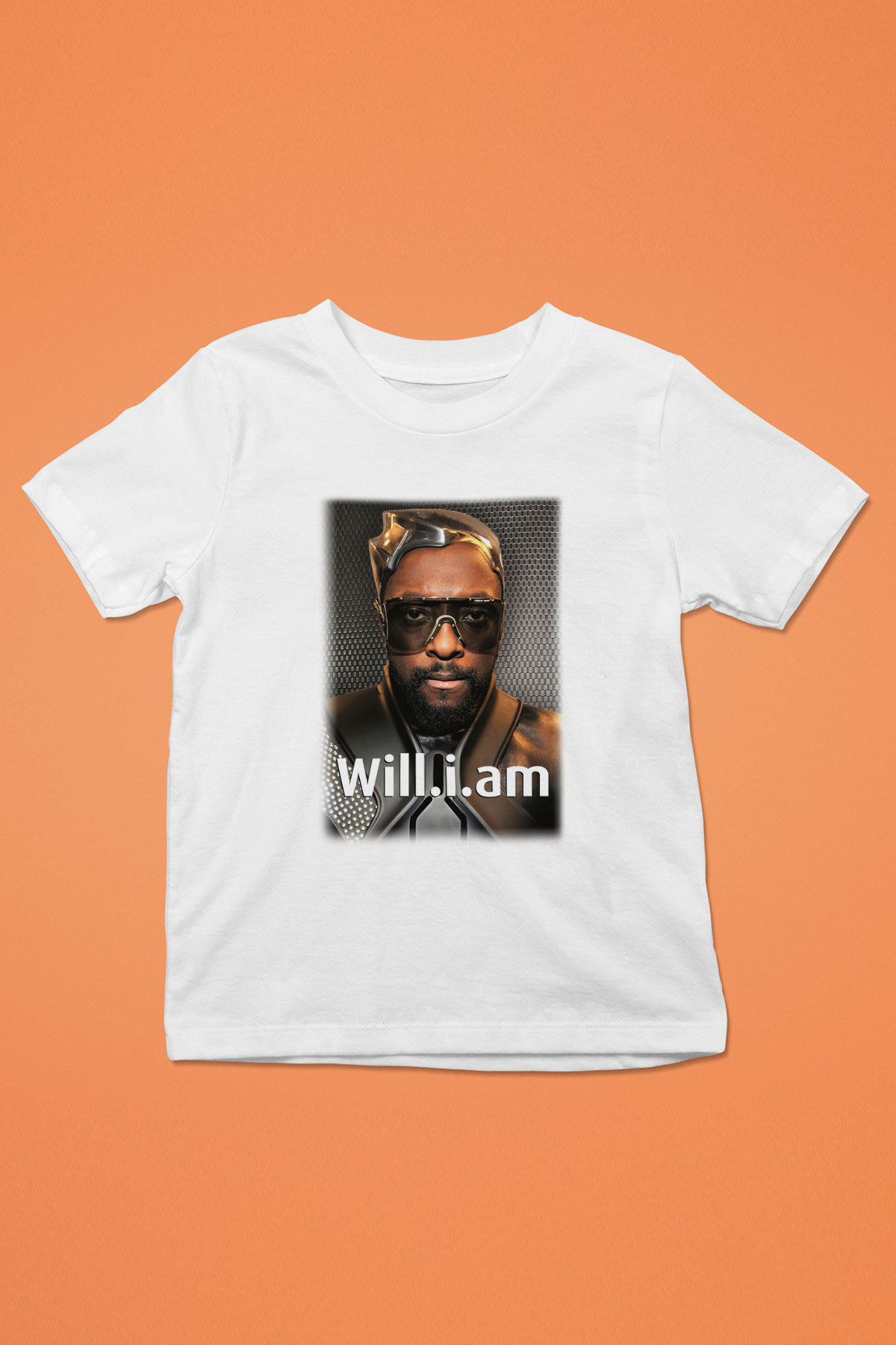Will.I.Am Baskılı Beyaz Unisex Çocuk Tişört