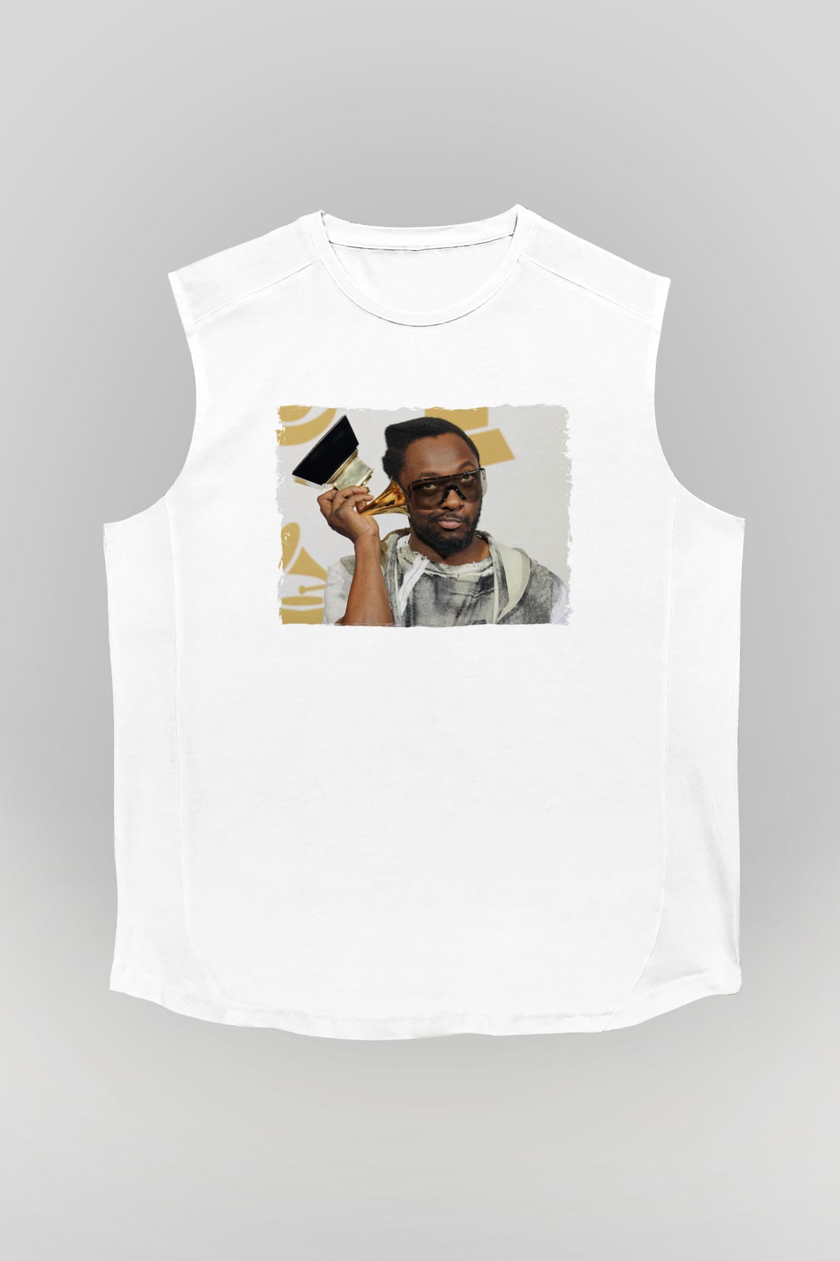 Will.I.Am Beyaz Unisex Kolsuz Tişört