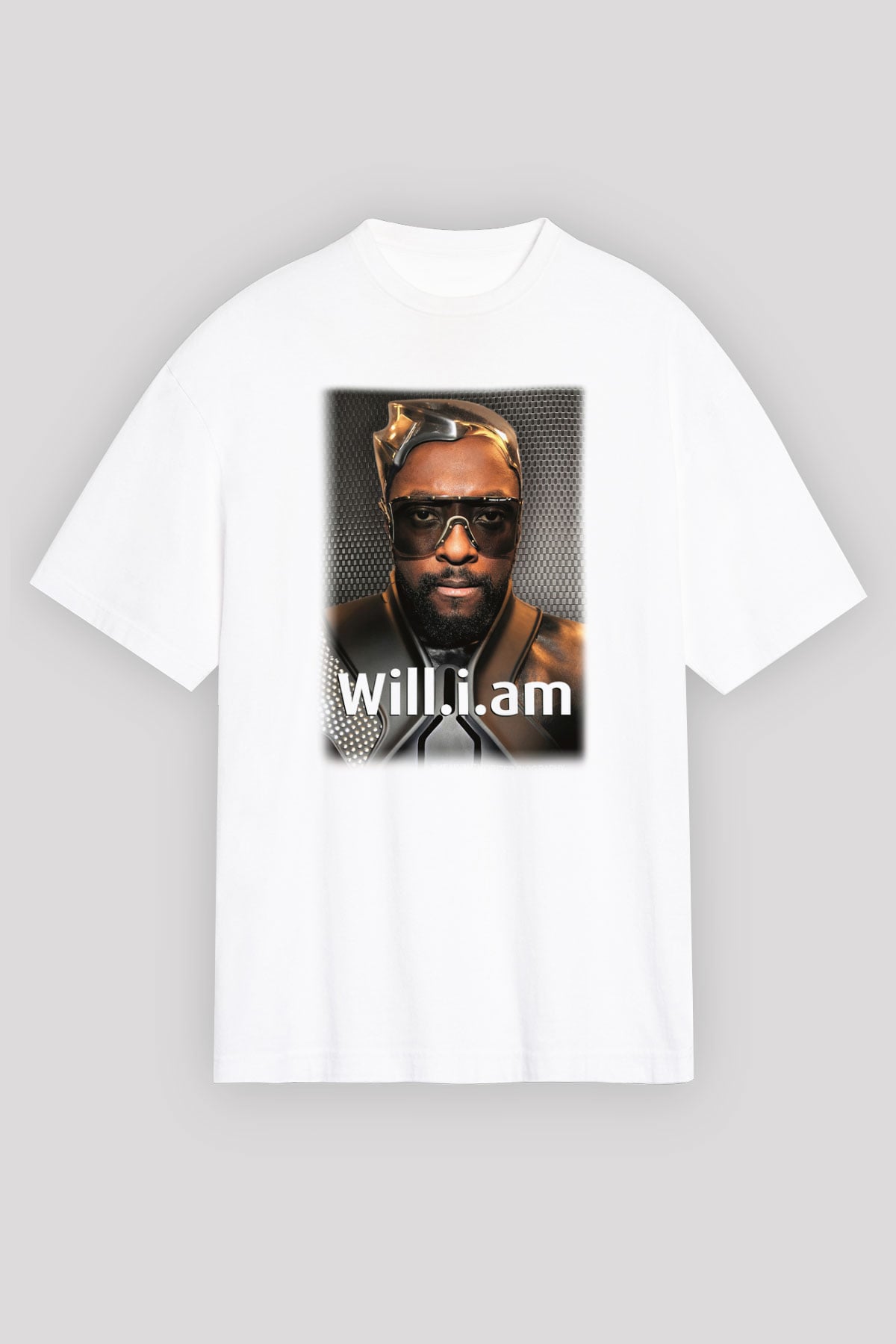 Will.I.Am Beyaz Unisex Oversize Tişört T-Shirt