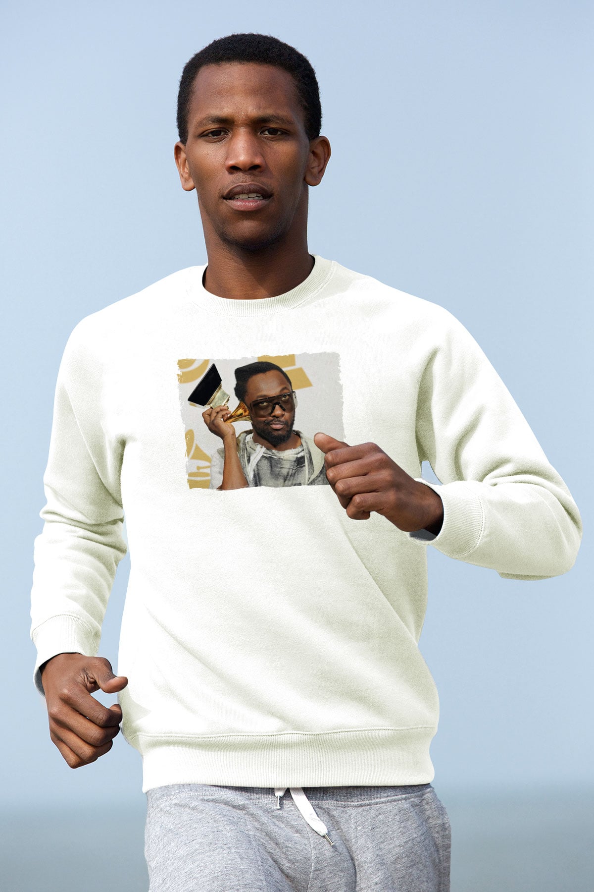 Will.I.Am Beyaz Unisex Sweatshirt