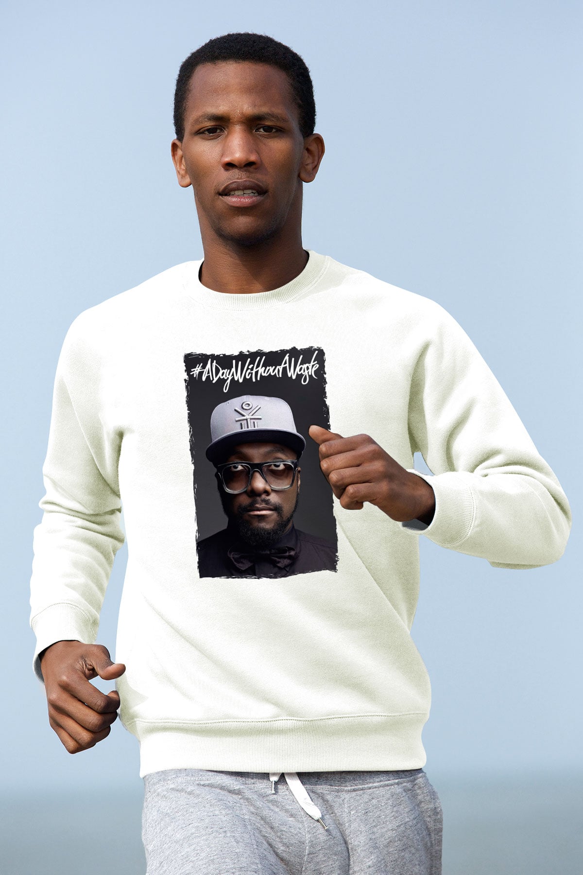 Will.I.Am Beyaz Unisex Sweatshirt