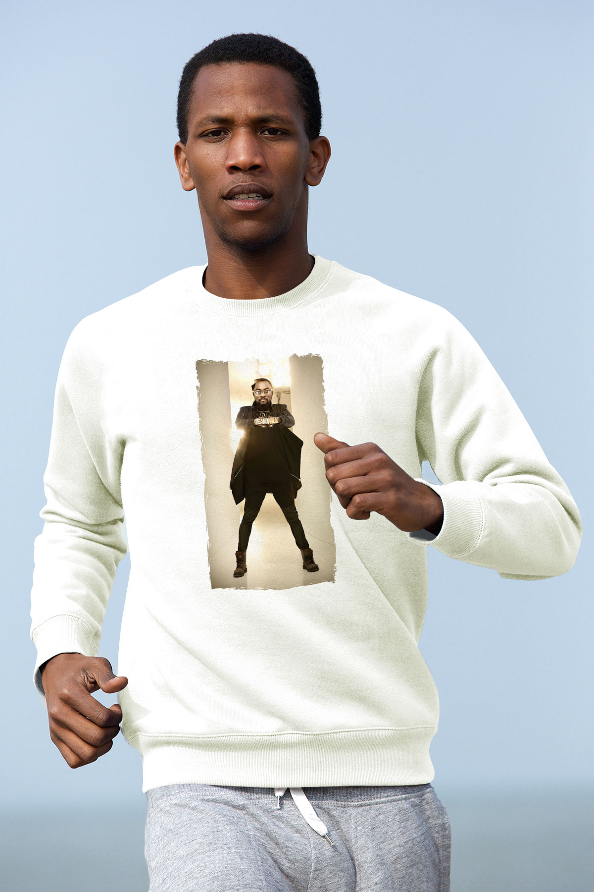 Will.I.Am Beyaz Unisex Sweatshirt