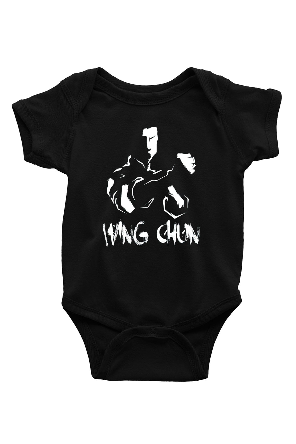 Wing Chun BaskılıSiyah  Bebek Body - Zıbın