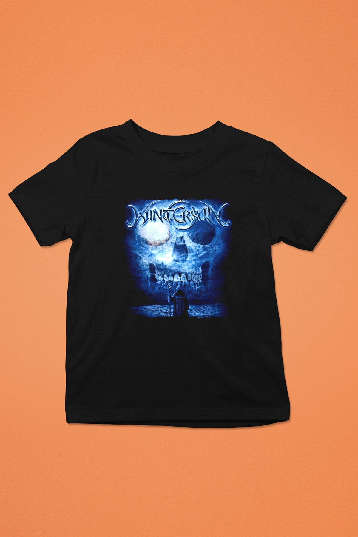 Wintersun Baskılı Unisex Siyah Çocuk Tişört - Tshirt