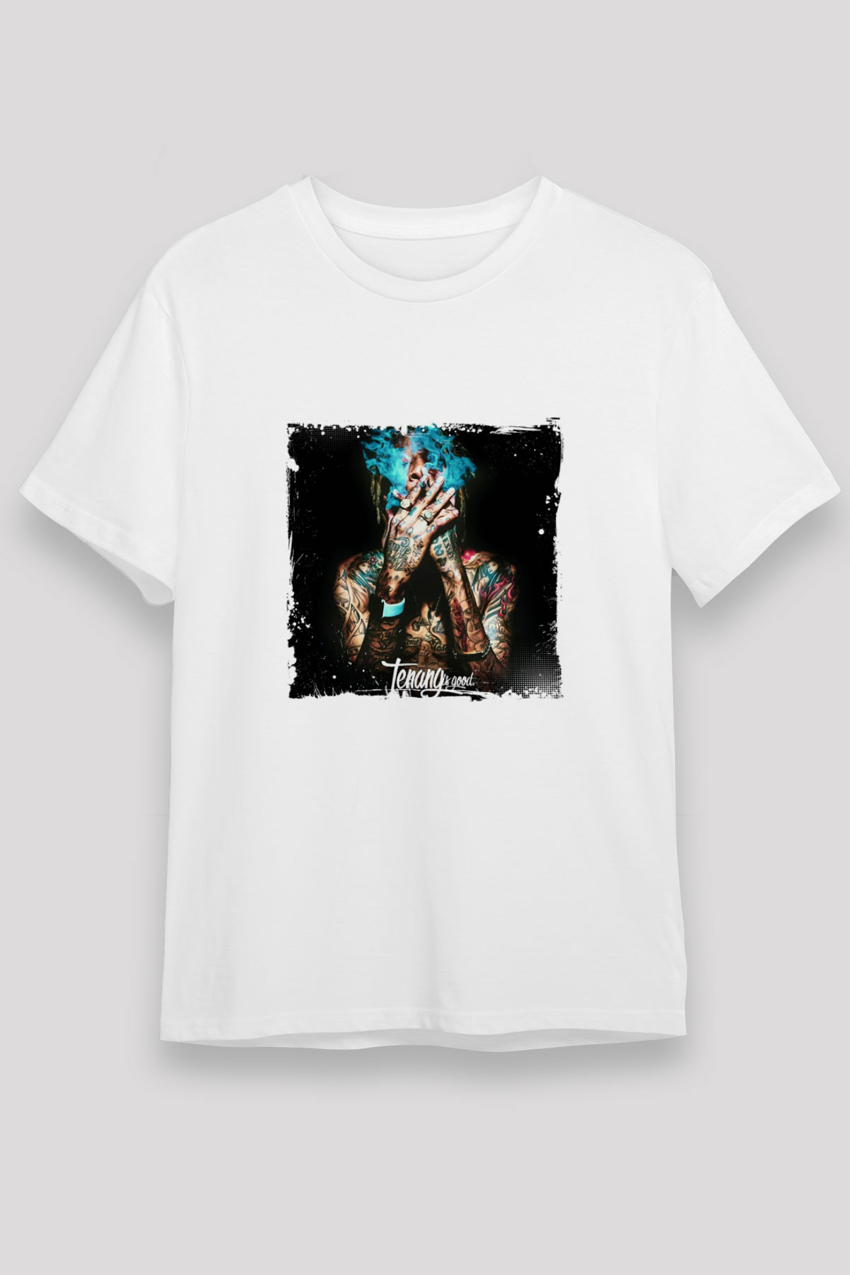 Wiz Khalifa Baskılı Unisex Beyaz Tişört
