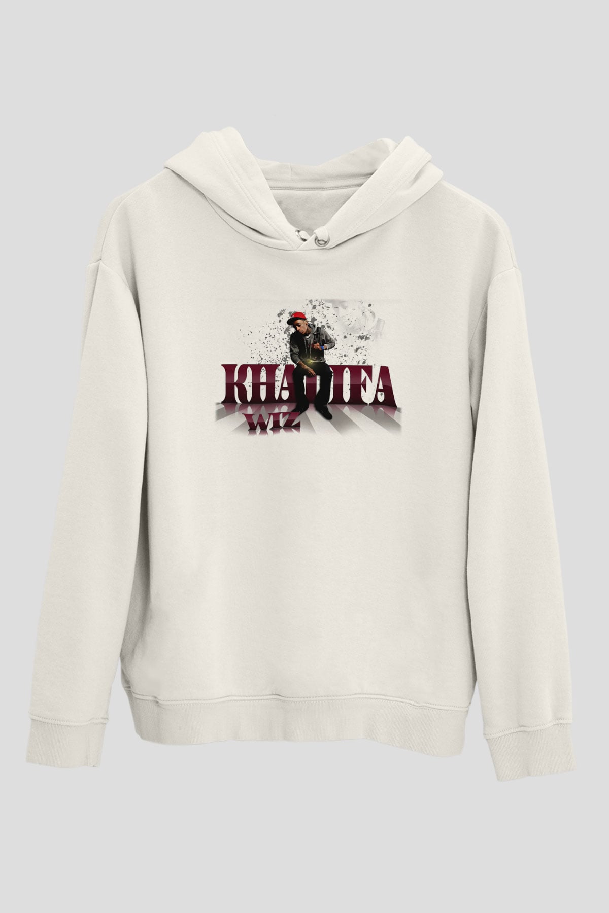 Wiz Khalifa Beyaz Unisex Kapşonlu Sweatshirt