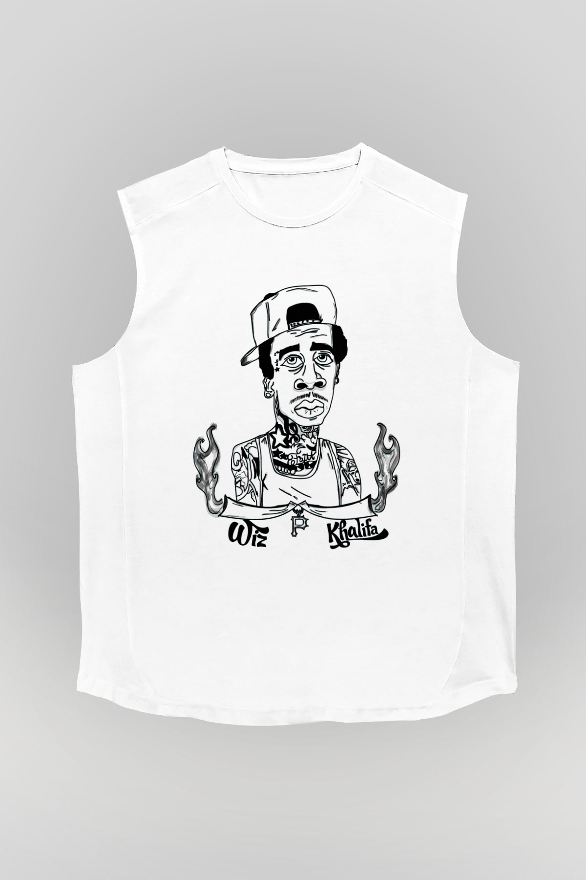 Wiz Khalifa Beyaz Unisex Kolsuz Tişört