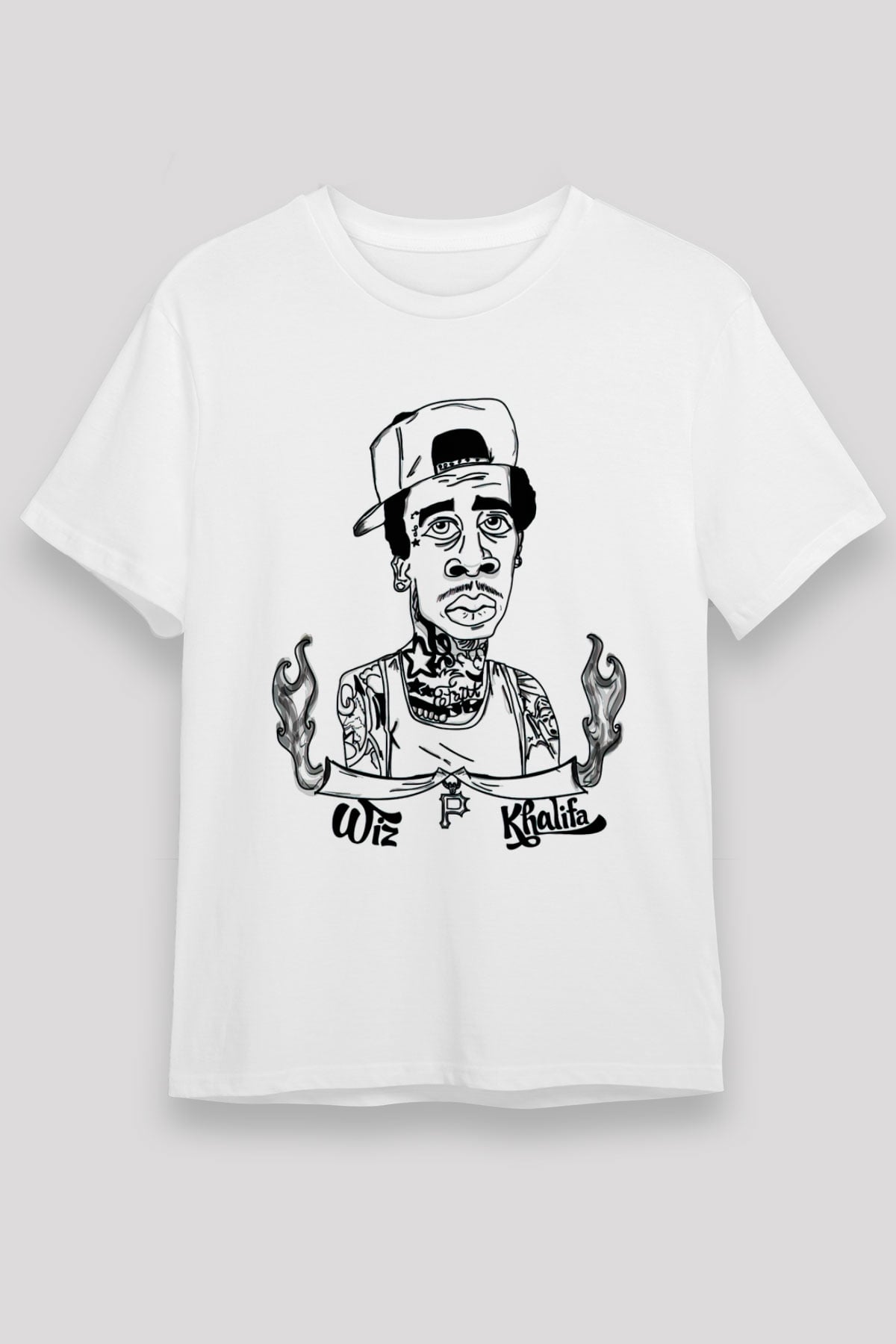 Wiz Khalifa Beyaz Unisex Tişört T-Shirt - TişörtFabrikası