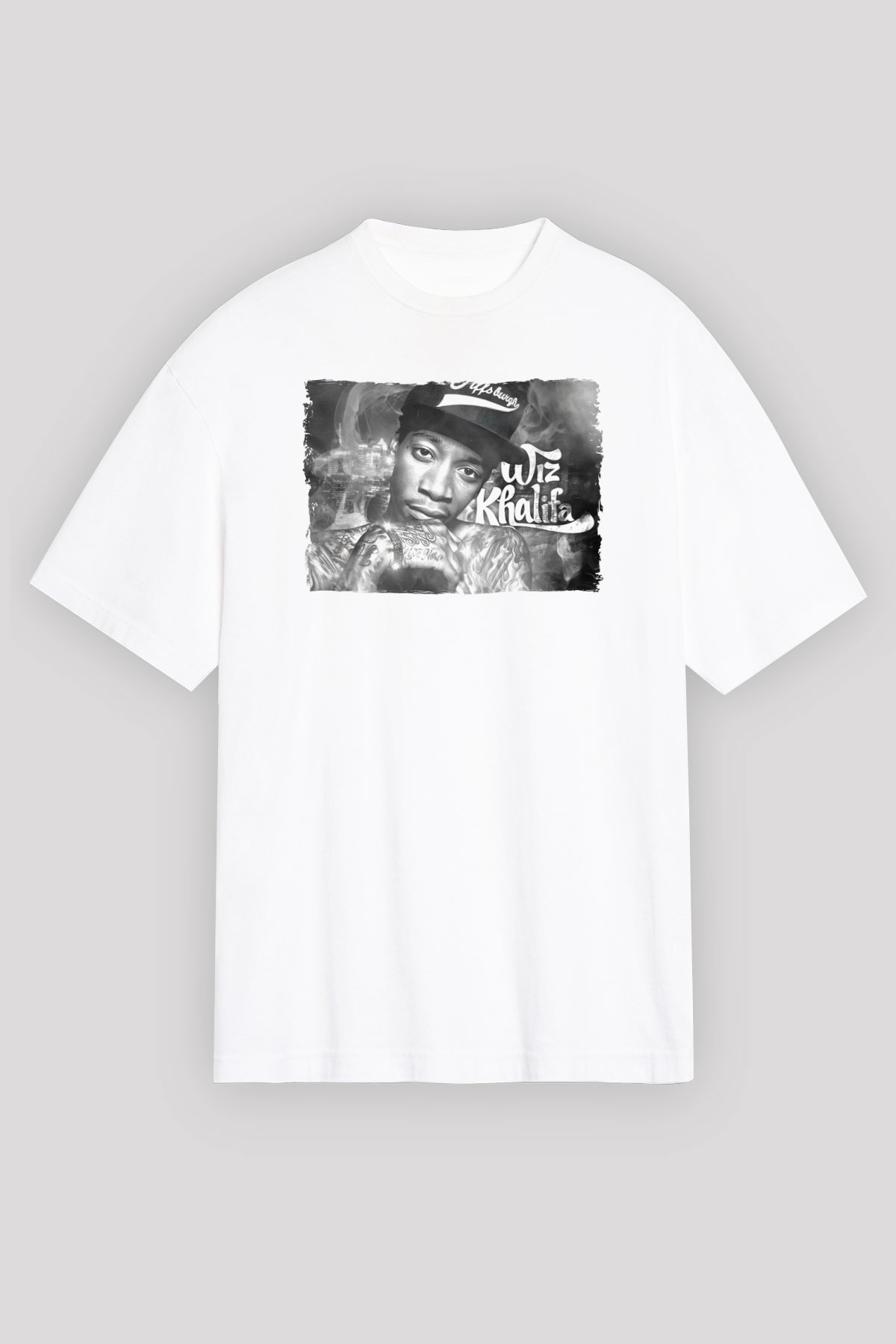 Wiz Khalifa Beyaz Unisex Tişört T-Shirt - TişörtFabrikası