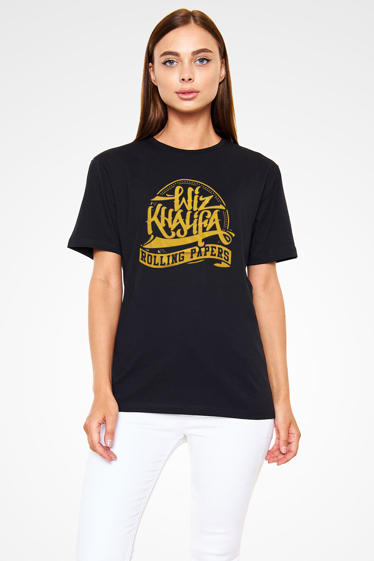 Wiz Khalifa Siyah Unisex Tişört T-Shirt - TişörtFabrikası