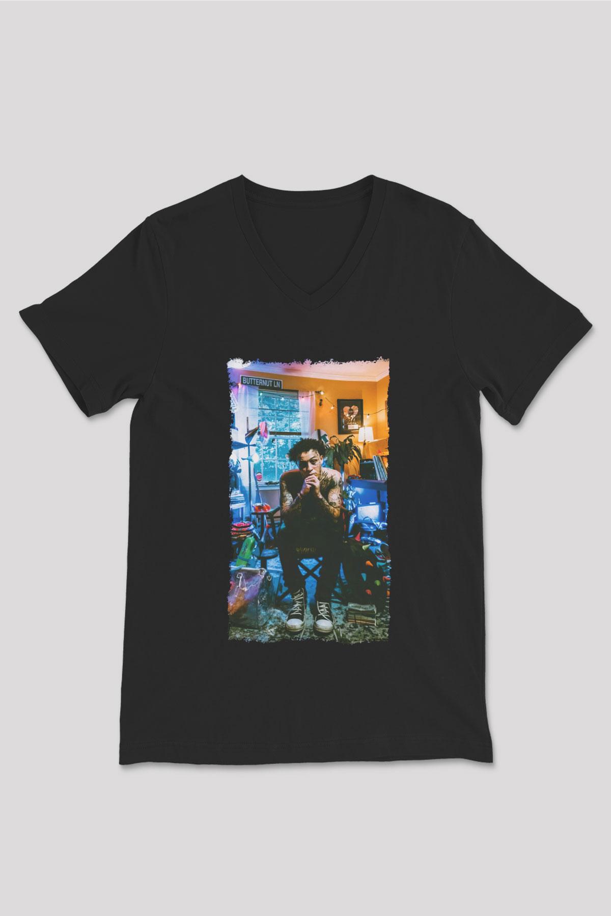 Wiz Khalifa Siyah Unisex V Yaka Tişört