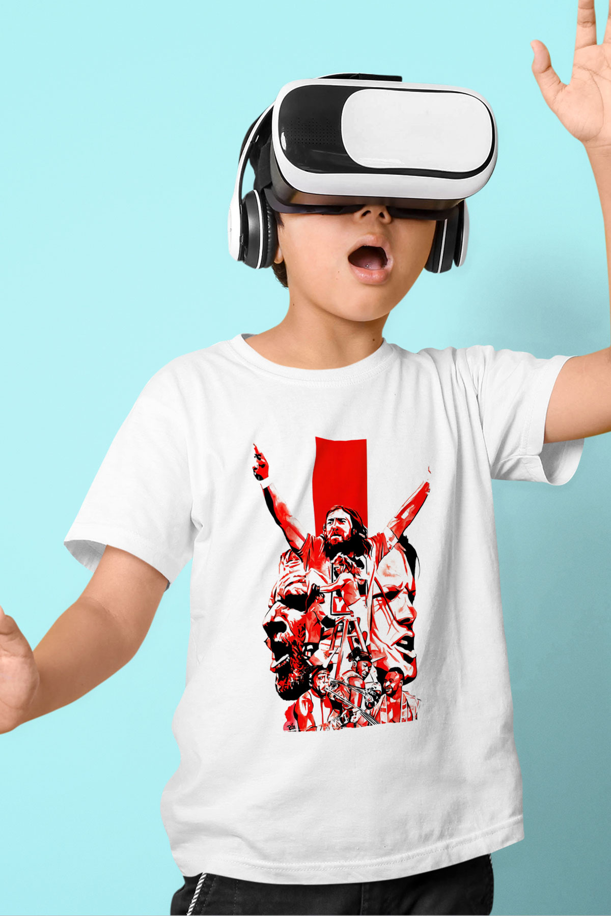 WrestleMania Beyaz Unisex  Çocuk Tişört