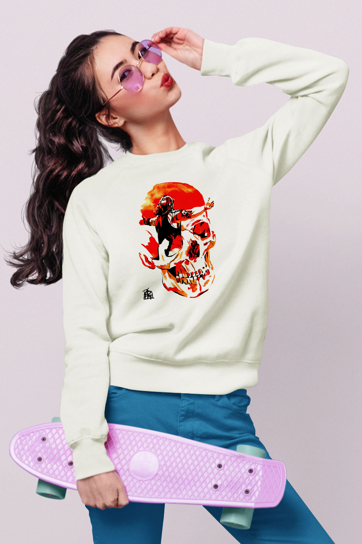 WrestleMania Beyaz Unisex  Sweatshirt