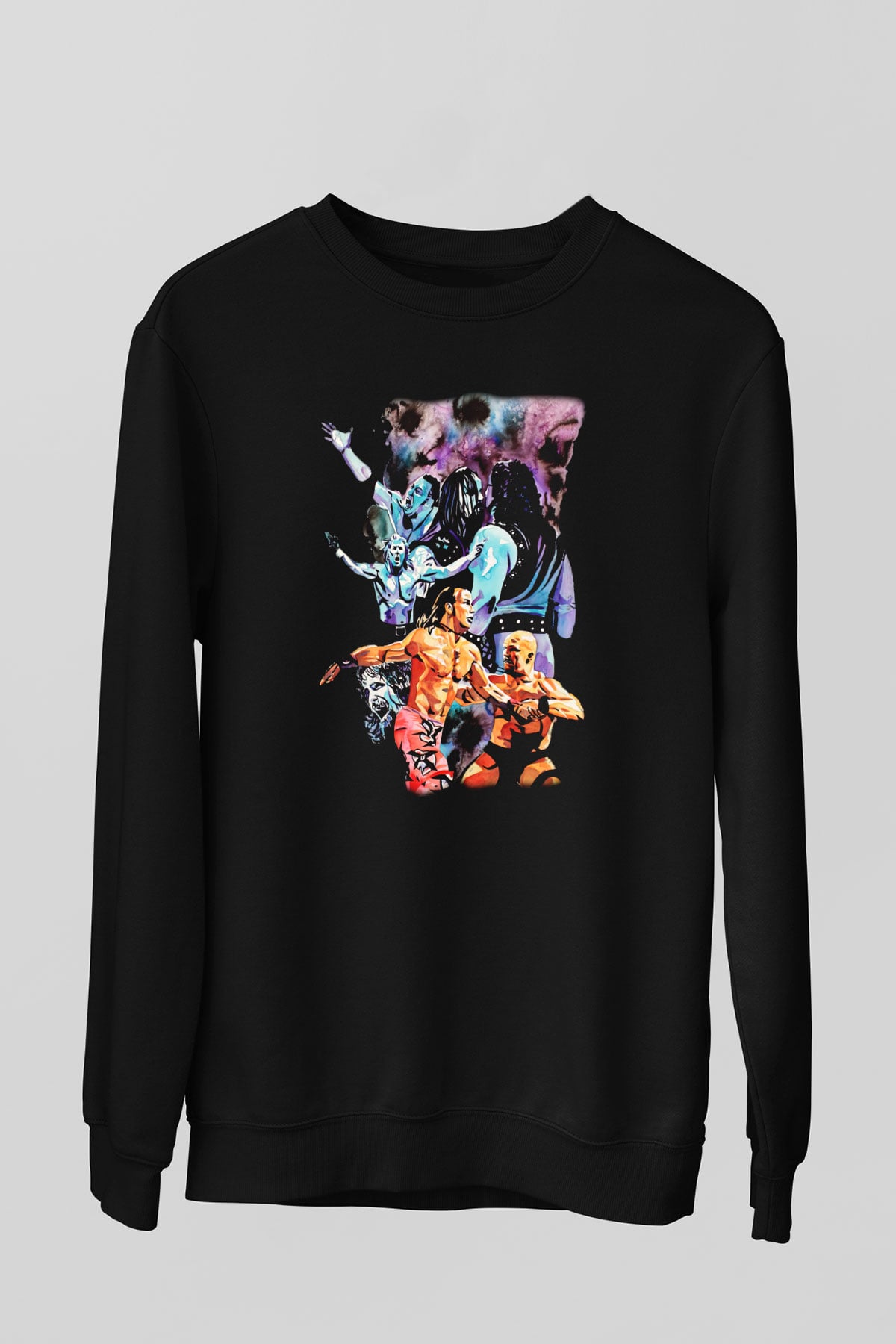 WrestleMania Siyah Unisex Sweatshirt