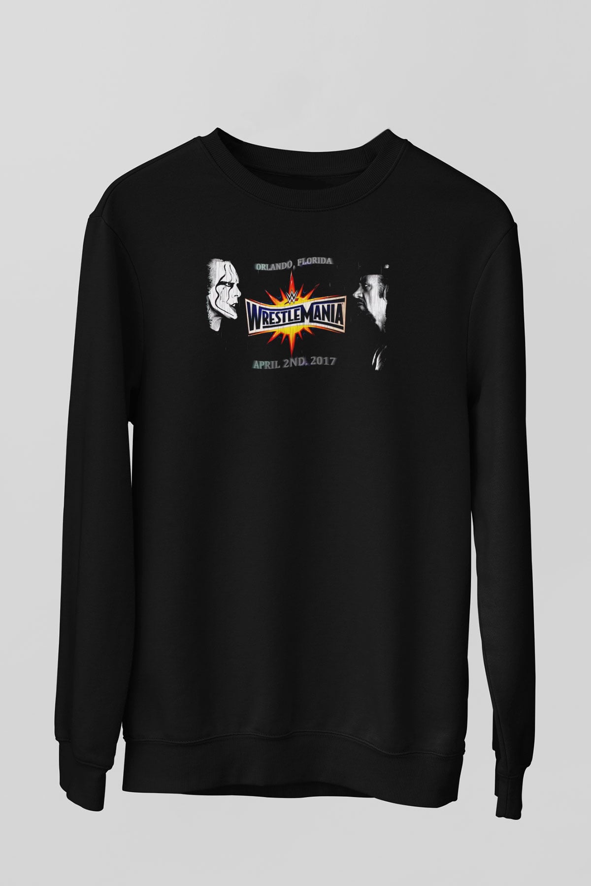 WrestleMania Siyah Unisex  Sweatshirt