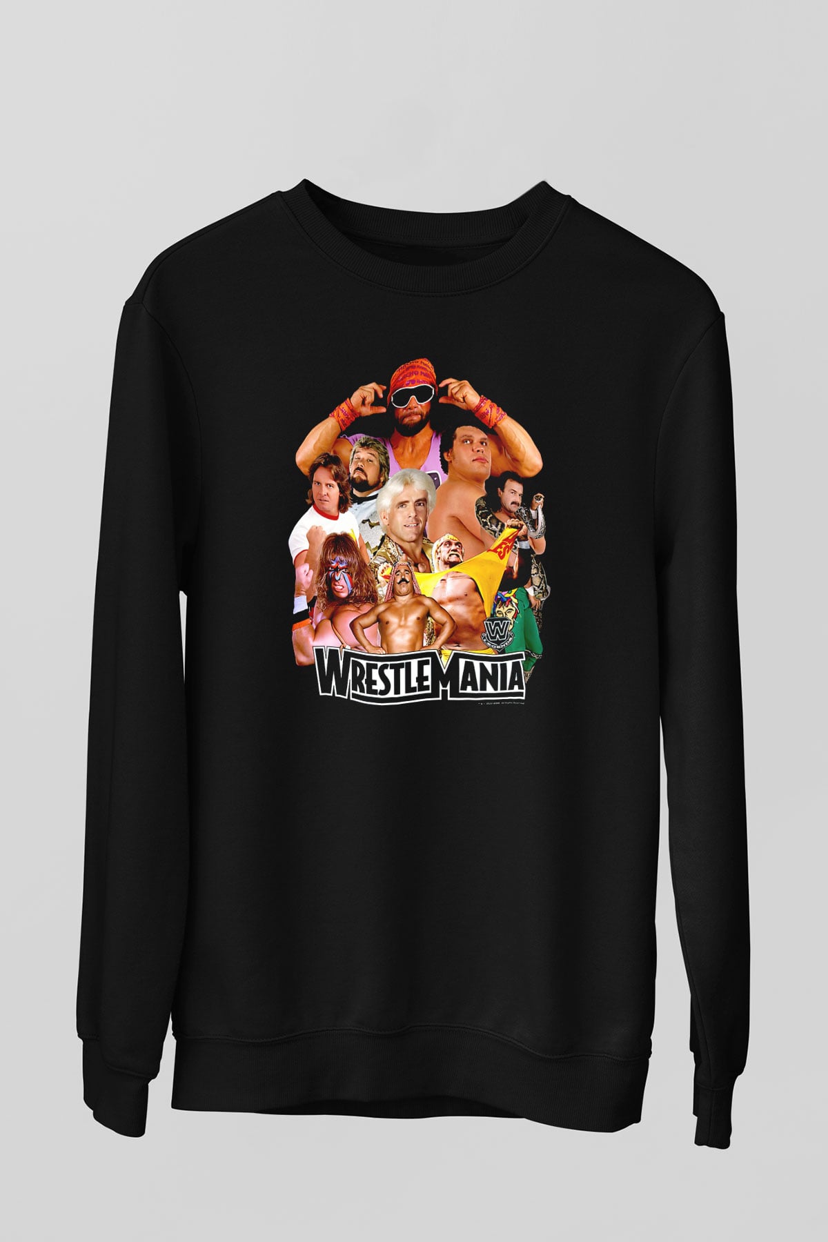WrestleMania Siyah Unisex  Sweatshirt