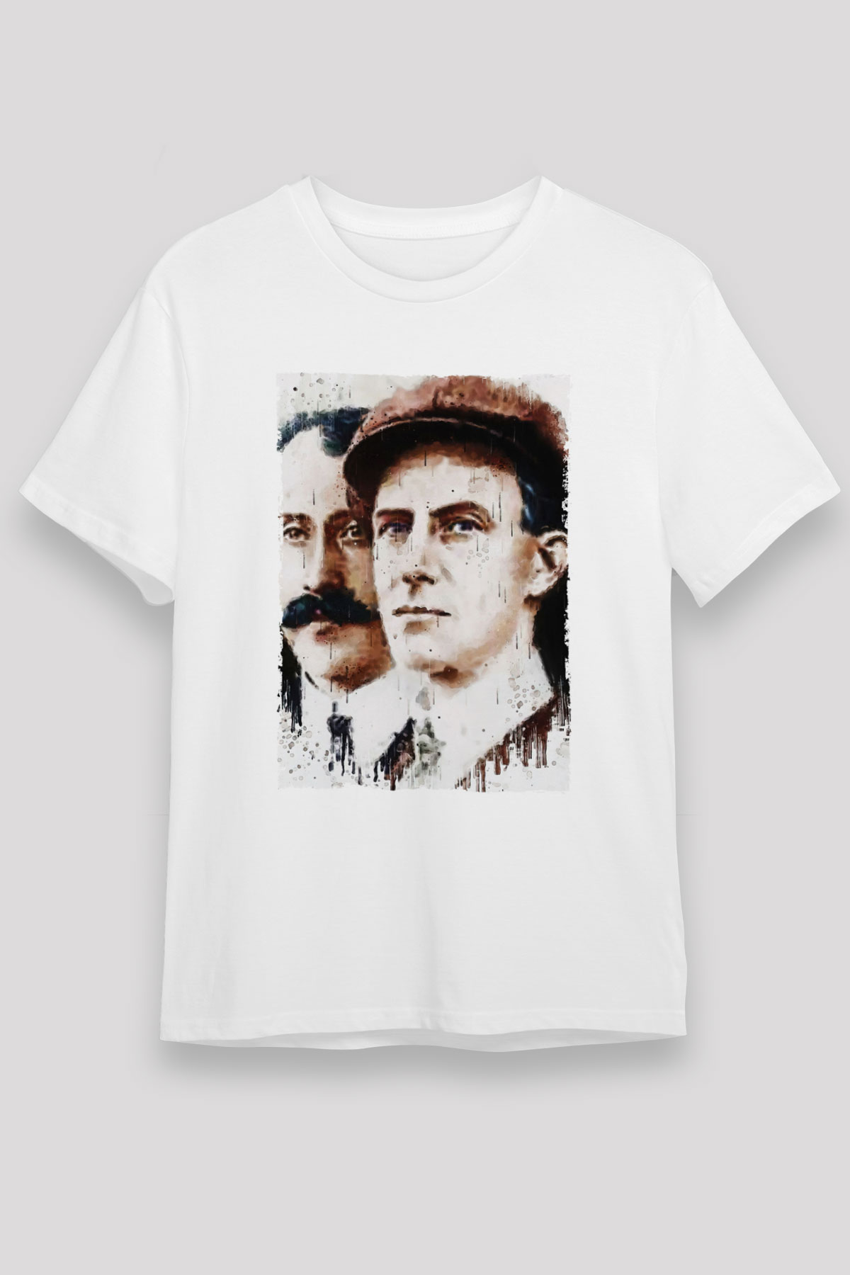 Wright Kardeşler Baskılı Unisex Beyaz Tişört - Tshirt