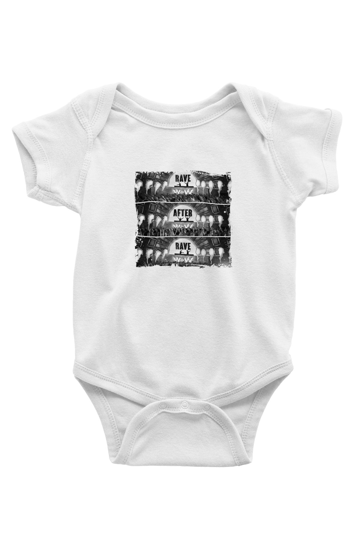 W&W Baskılı Beyaz Bebek Body - Zıbın