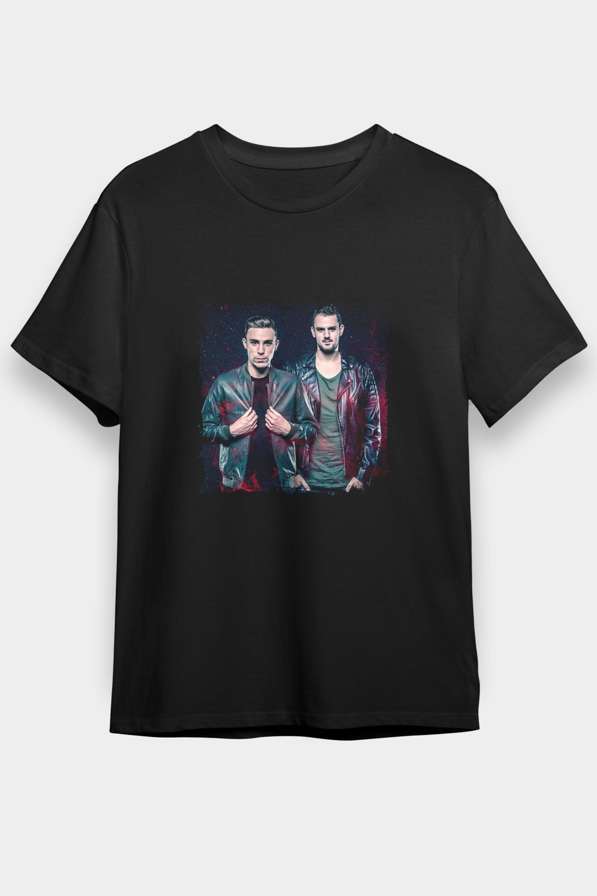W&W Baskılı Unisex Siyah Tişört