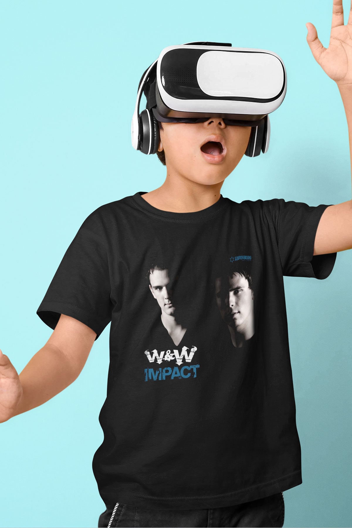 W&W Siyah Unisex Çocuk Tişört