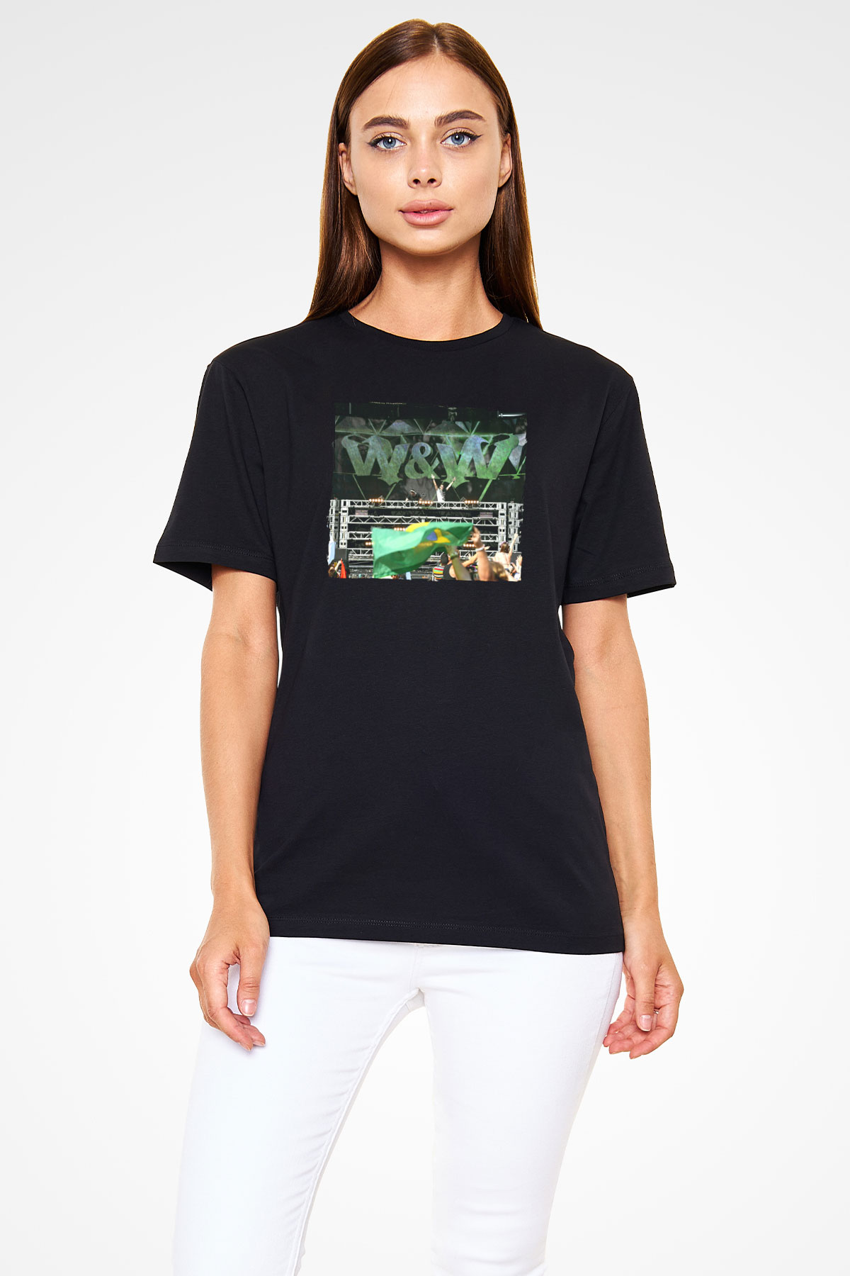 W&W Siyah Unisex Tişört T-Shirt - TişörtFabrikası